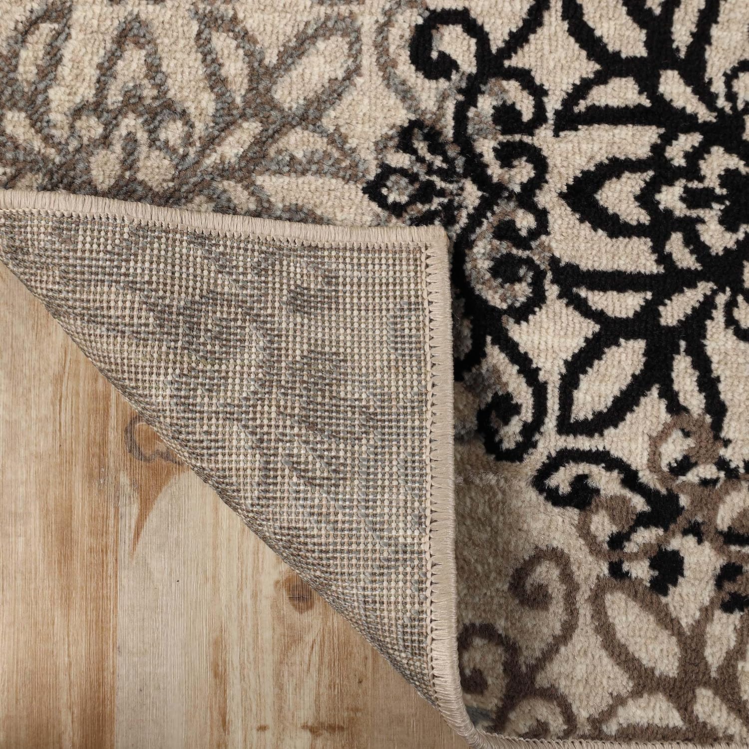 SUPERIOR Alfombra de área para interiores, respaldo de yute, perfecta para entrada, oficina, salóncomedor, dormitorio, cocina, suelo de madera dura,