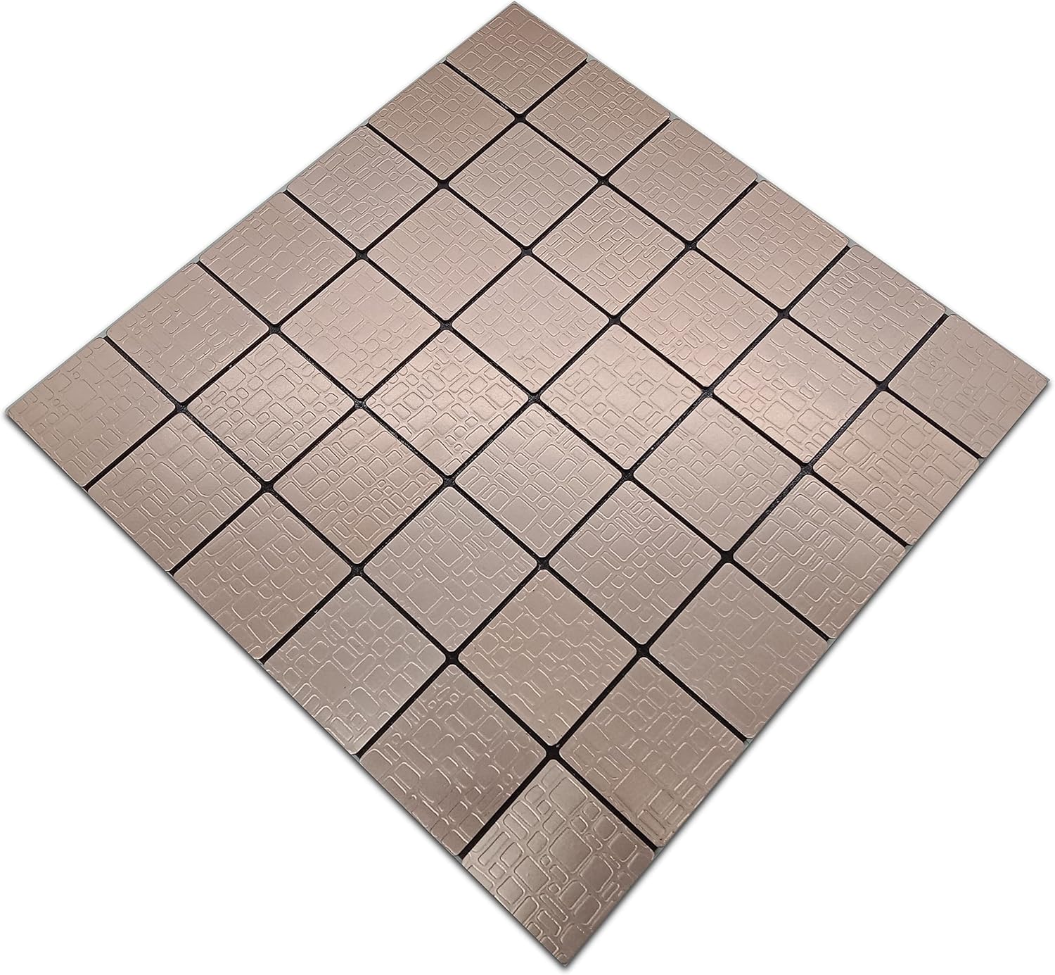 WEIMEI – Azulejo de pared de metal para salpicaduras de 12 hojas, calcomanías de pared 3D adecuadas para cocina, pared y baño (rosa 2)