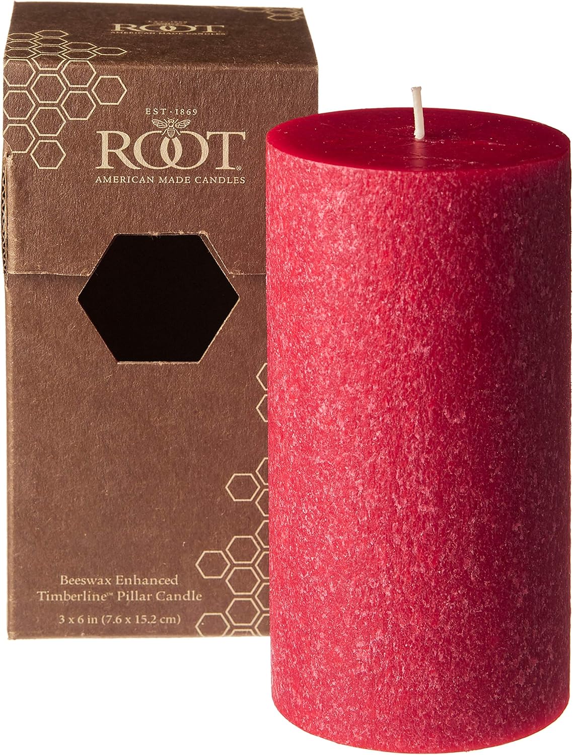 Vela de pilar con fragancia de línea de árboles, de Root Candels, man-made-material, Hollyberry, 6 – pulgadas