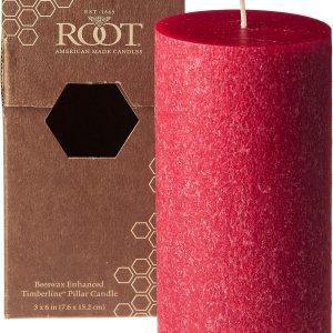Vela de pilar con fragancia de línea de árboles, de Root Candels, man-made-material, Hollyberry, 6 – pulgadas Vela de pilar con fragancia de línea de árboles, de Root Candels, man-made-material, Hollyberry, 6 – pulgadas