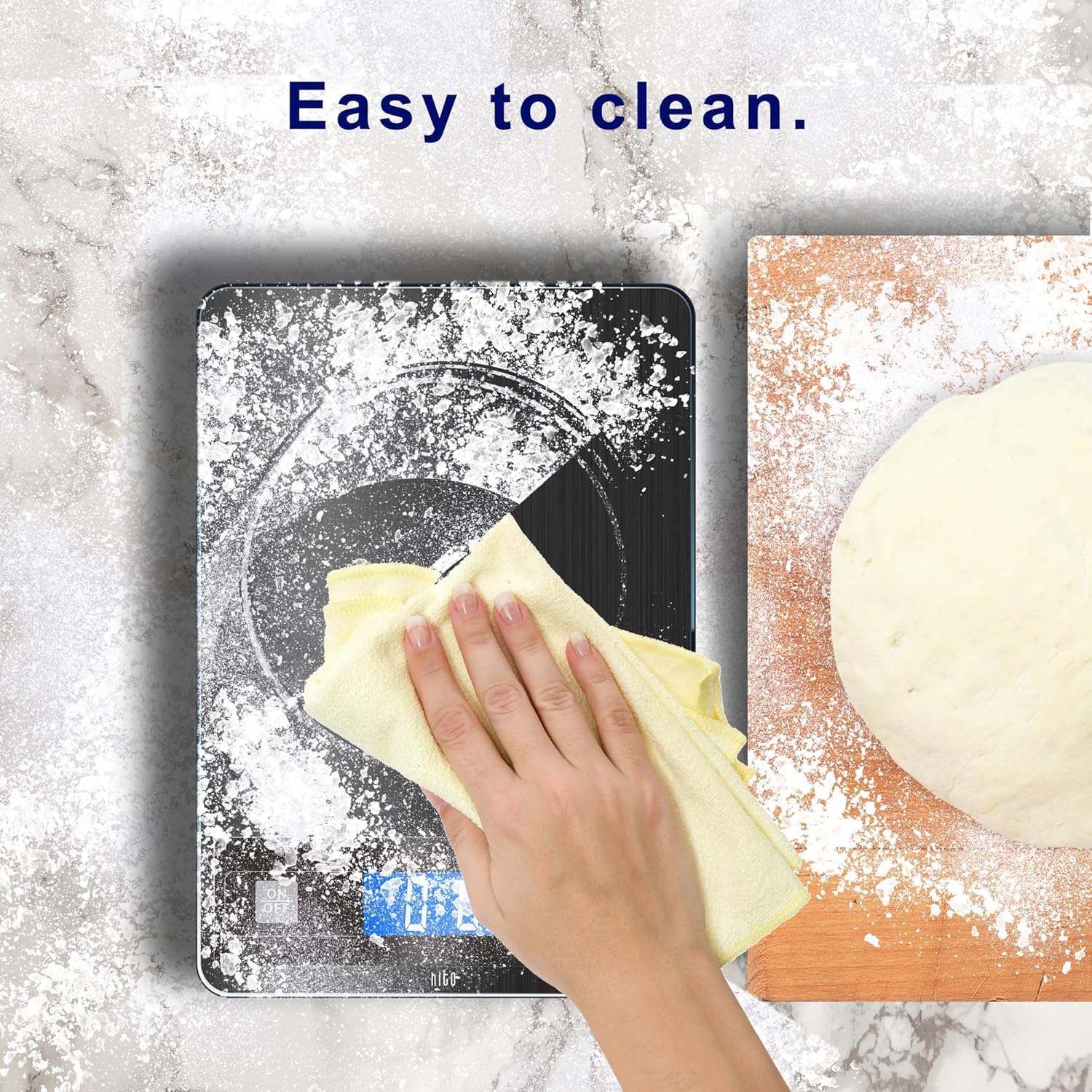 hito Báscula de alimentos, báscula digital de cocina de 33 libras, peso gramos y onzas, impermeable, recargable, para pérdida de peso, cocinar y