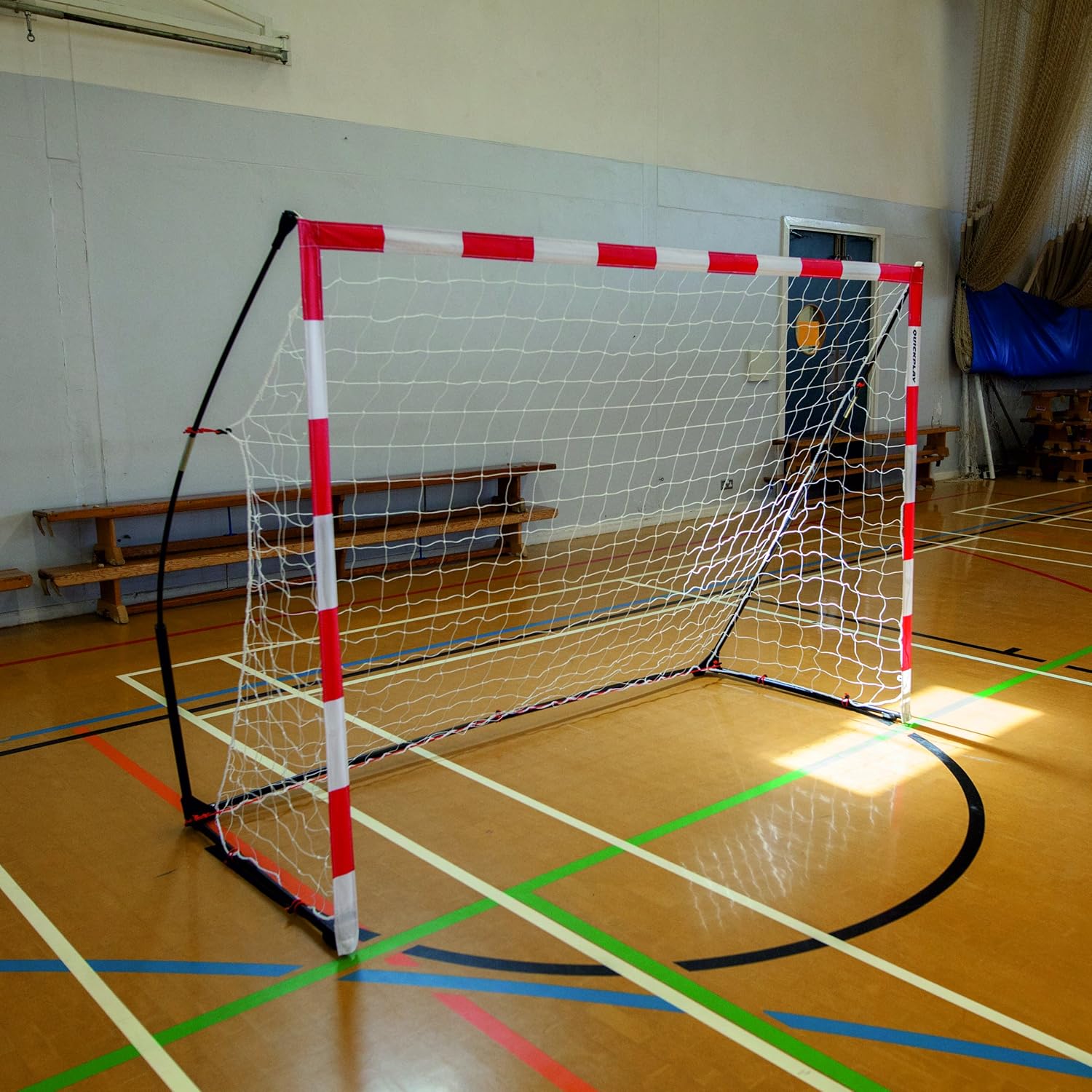 QuickPlay Portería de balonmano portátil con base ponderada basada en la tecnología KICKSTER configuración rápida