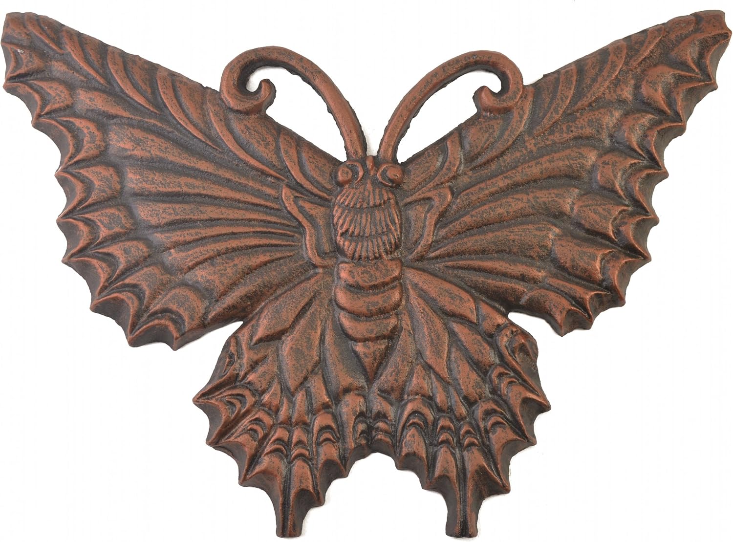 COLIBROX Piedra de paso de mariposa decorativa bronce hierro fundido patio y jardín