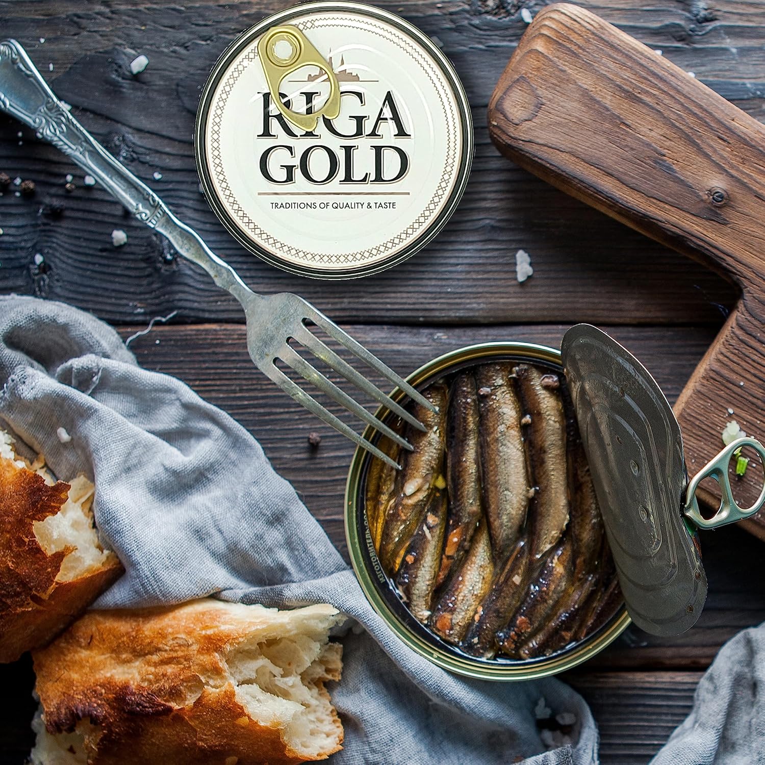 Riga Gold Shproti, espadines en aceite, 5.64 onzas (paquete de 3)