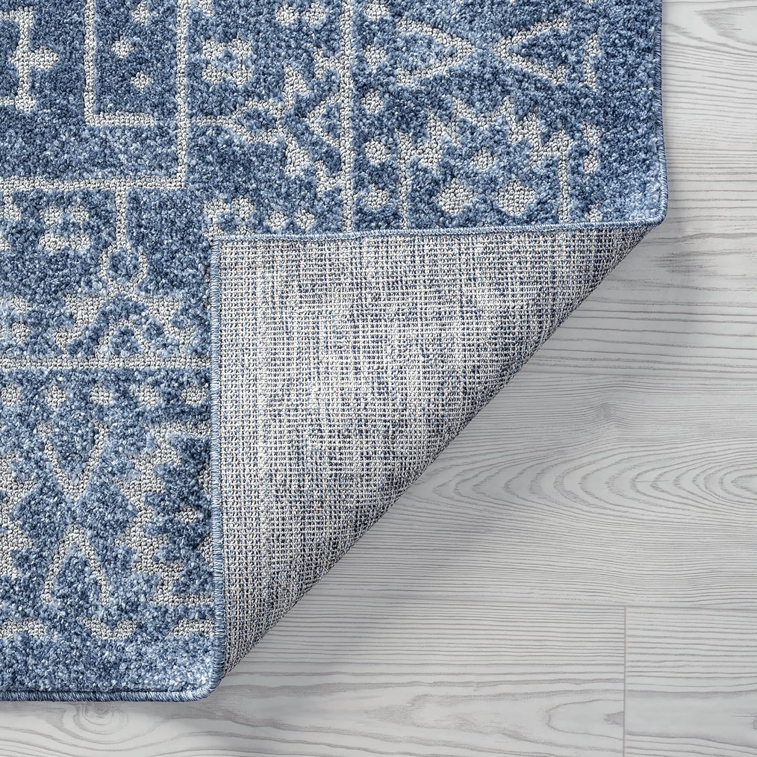 Mabel – Alfombra de área azul de 5 x 7 pies, 5 x 7, alfombra de área para sala de estar, comedor, alfombra de dormitorio, alfombra de entrada