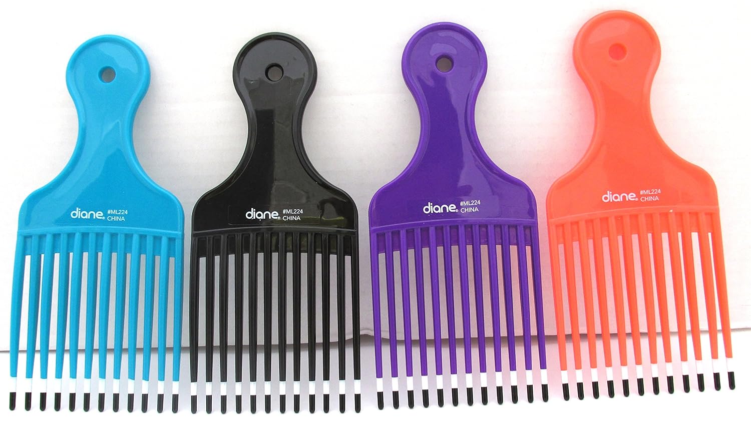 Afro Pik grande morado, peine para el cabello, desenreda, desenreda, elimina los nudos en tu cabello, no tira de tu cabello, protege tu cuero