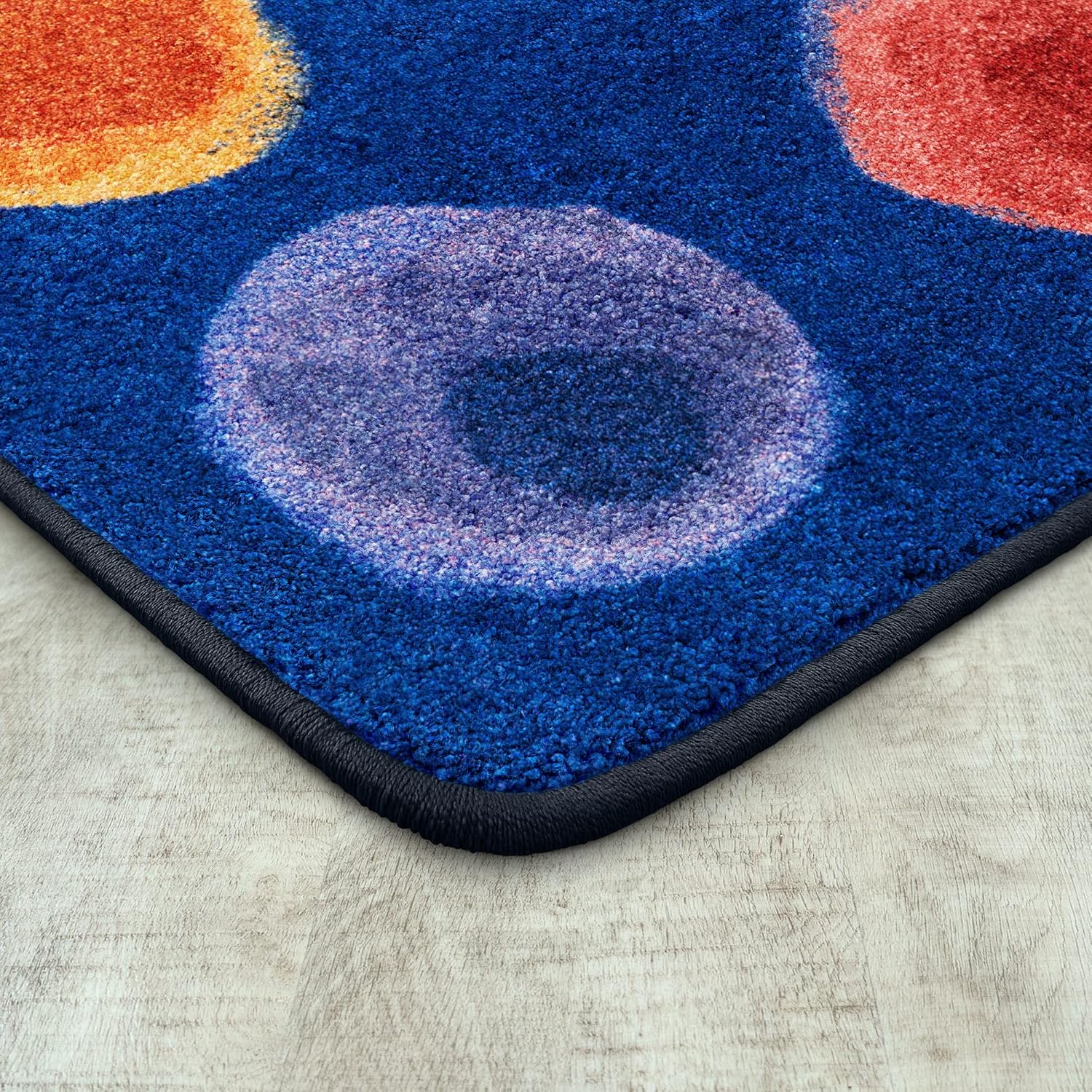 Joy Carpets Watercolor Spots – Alfombra de área de 7 pies 8 pulgadas x 10 pies 9 pulgadas, color arcoíris