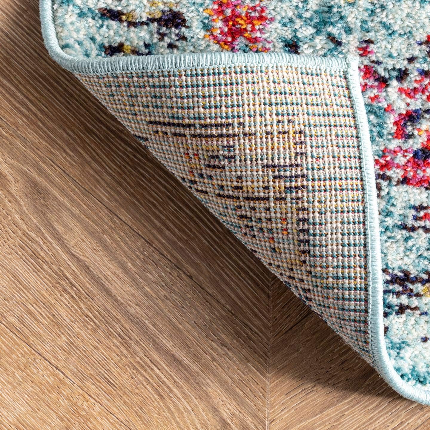 NuLOOM Veronica – Alfombra vintage envejecida, Polipropileno, Agua (Aqua)