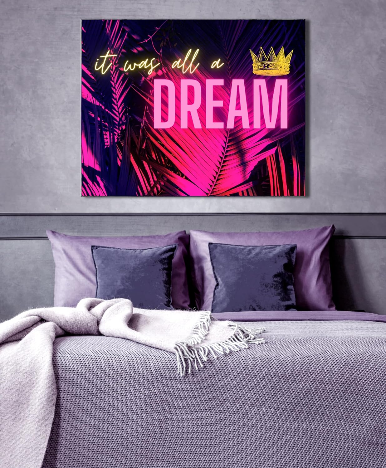It was All a Dream Quote Print Wall Art – Bedroom Art Print – Dream Quote Art – Artwork Painting Painting Poster Photo Picture for Home Guest Room