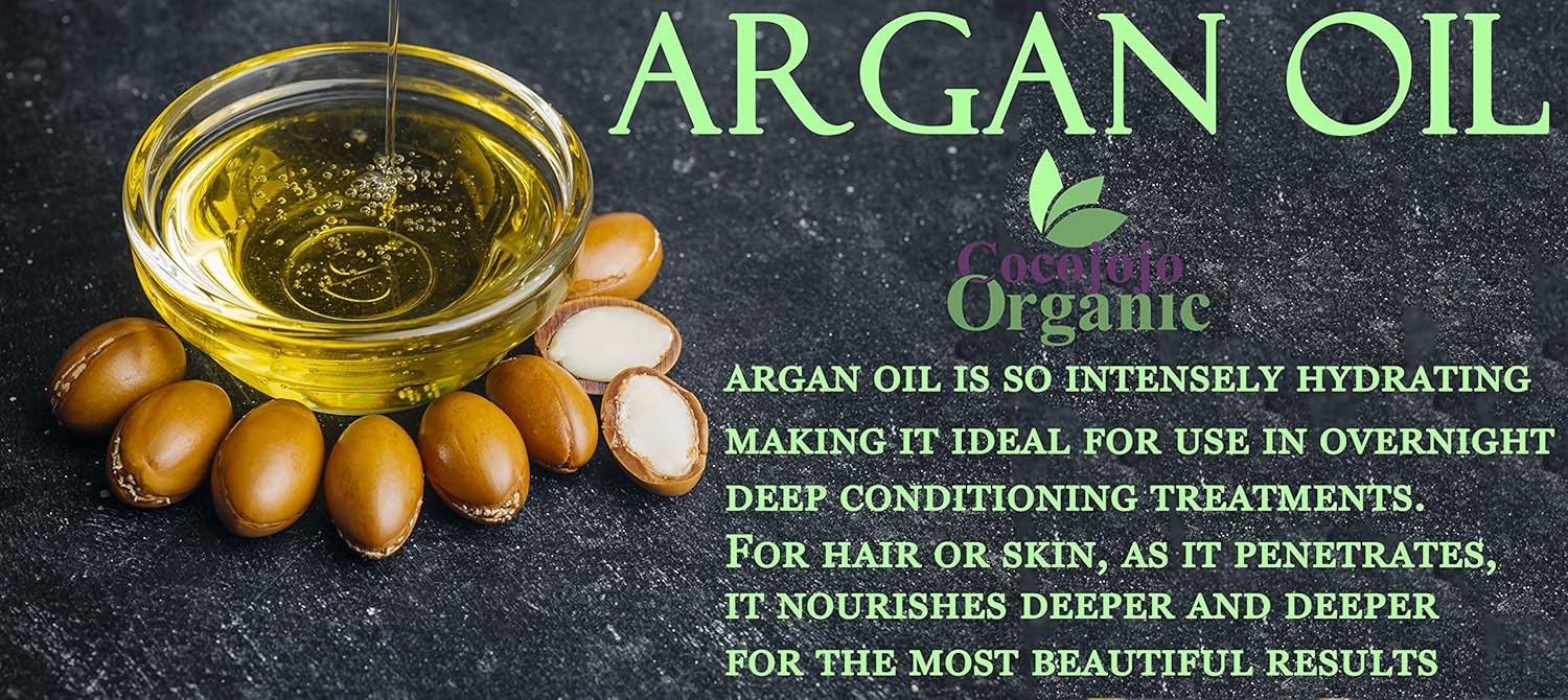 Aceite de argán refinado  100% puro, refinado, prensado en frío, filtrado, sin perfume, portador  8 onzas  para piel, cabello, uñas, cuerpo, barba,