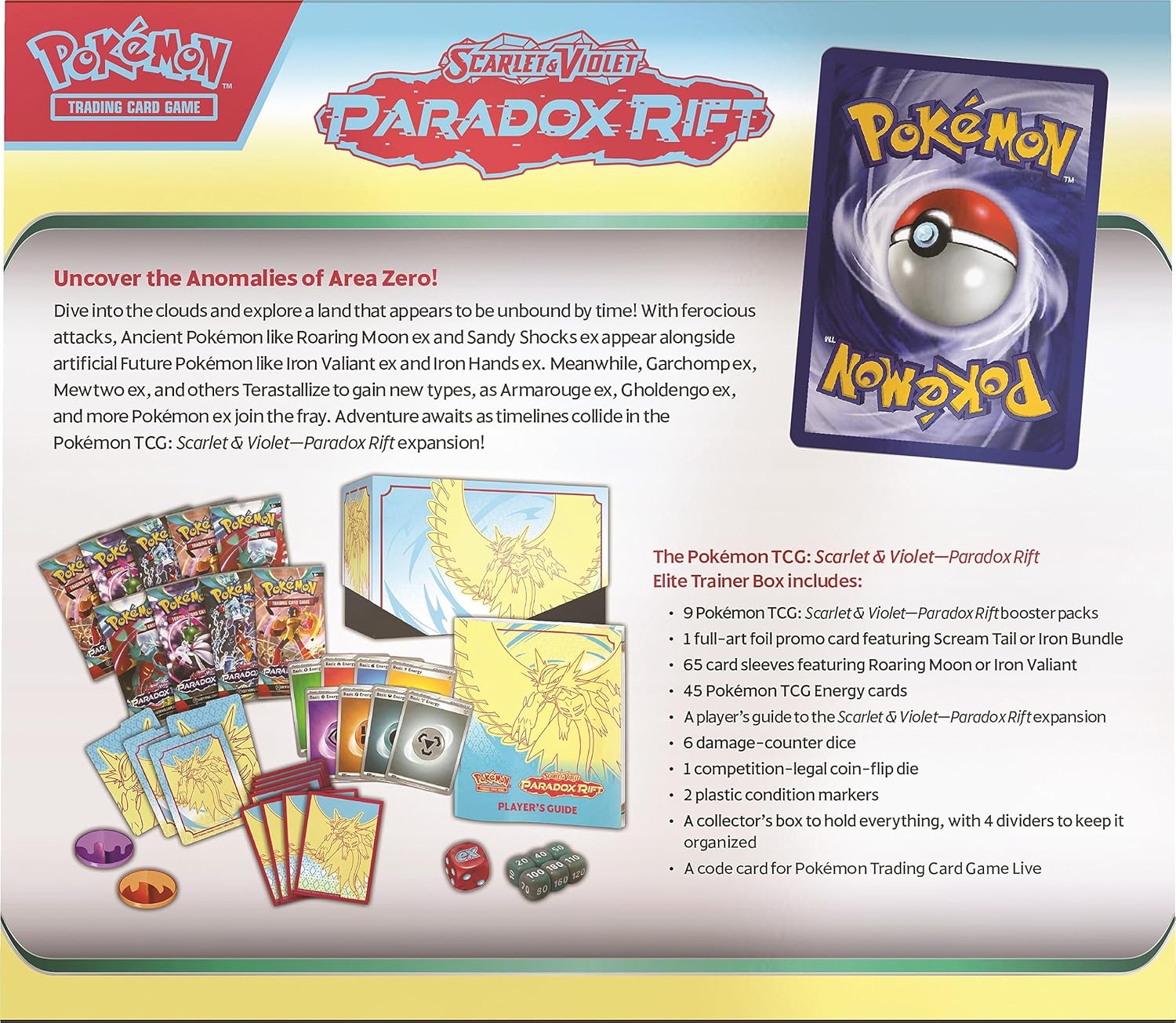 Pokémon TCG Caja de entrenador élite de Rift escarlata y violeta