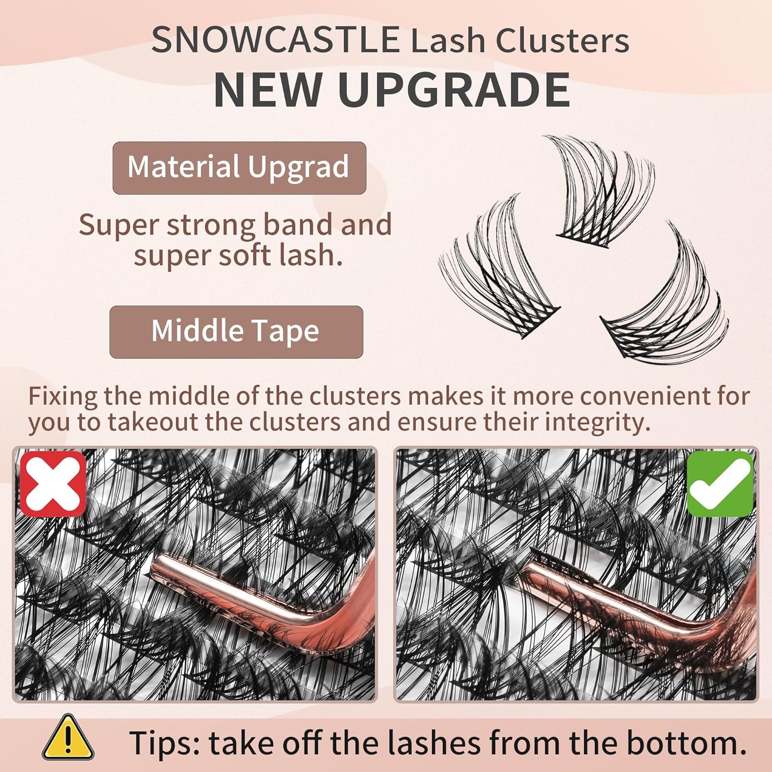snowcastle 72 extensiones de pestañas individuales de 0.35 a 0.630 pulgadas, rizado D C, 0.10, 0.70, 0.50, extensiones de pestañas de gato (SN02)