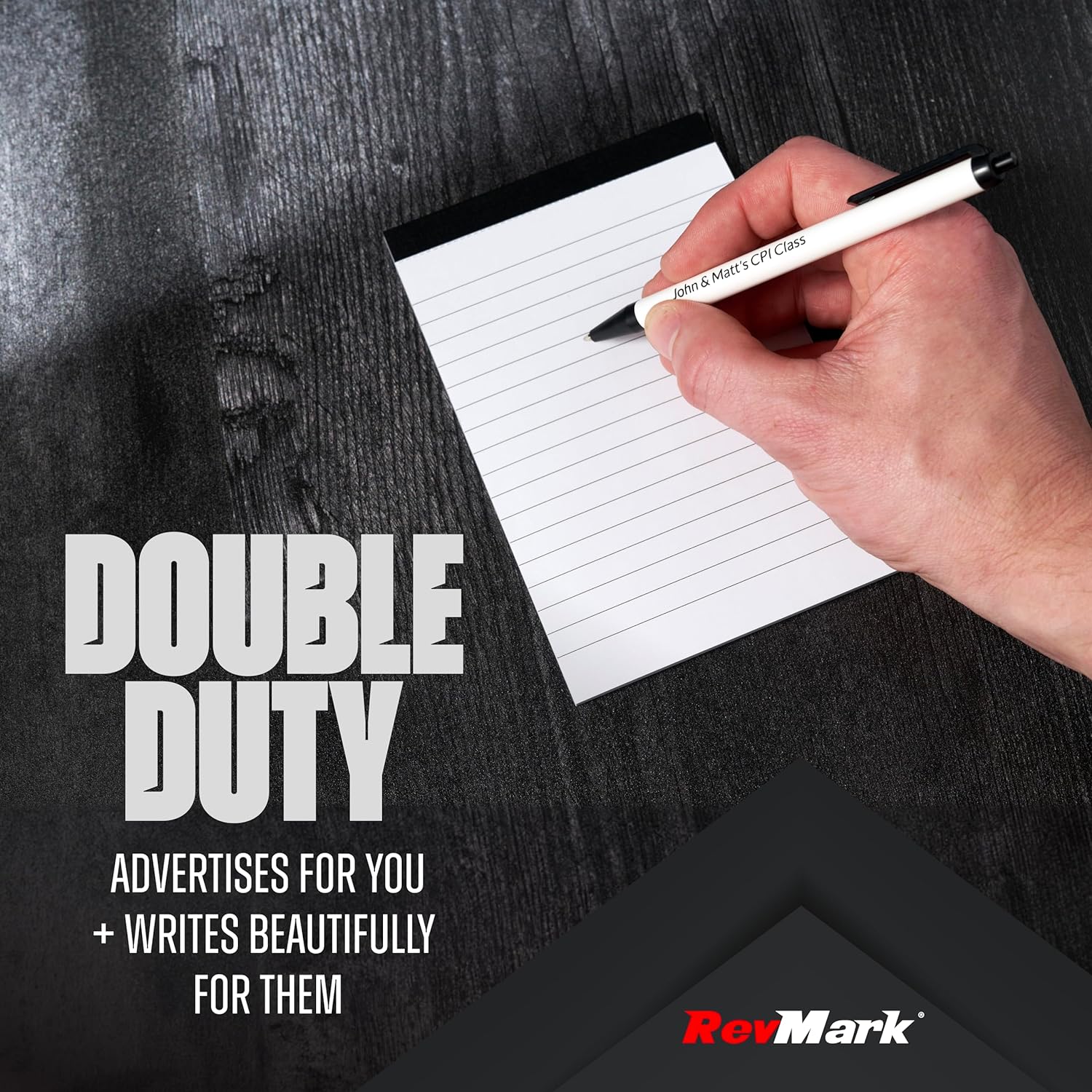 RevMark Bolígrafo personalizado, nombre impreso, información de negocios o eventos, publicidad atemporal, bolígrafos hechos en EE. UU., marketing