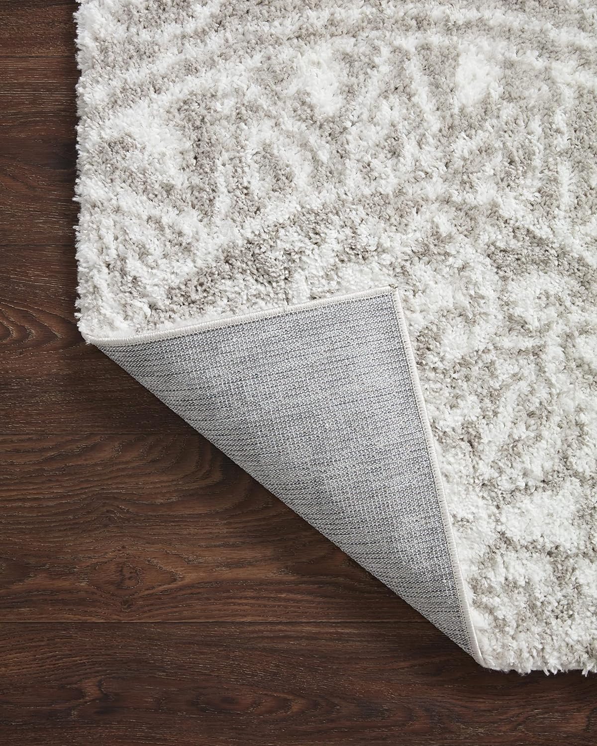 Loloi II Bliss Shag Collection BLS-06 – Alfombra decorativa gris y marfil de 2 pies y 3 pulgadas x 4 pies