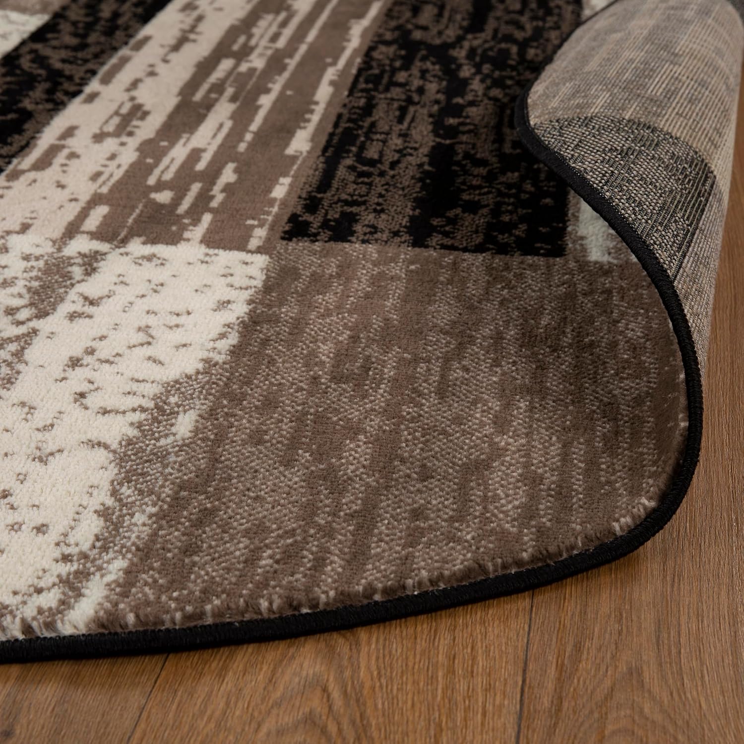 Superior – Alfombra de área para interiores, respaldo de yute, moderna y geométrica, dormitorio, oficina, sala de estar, entrada, suelos de madera,