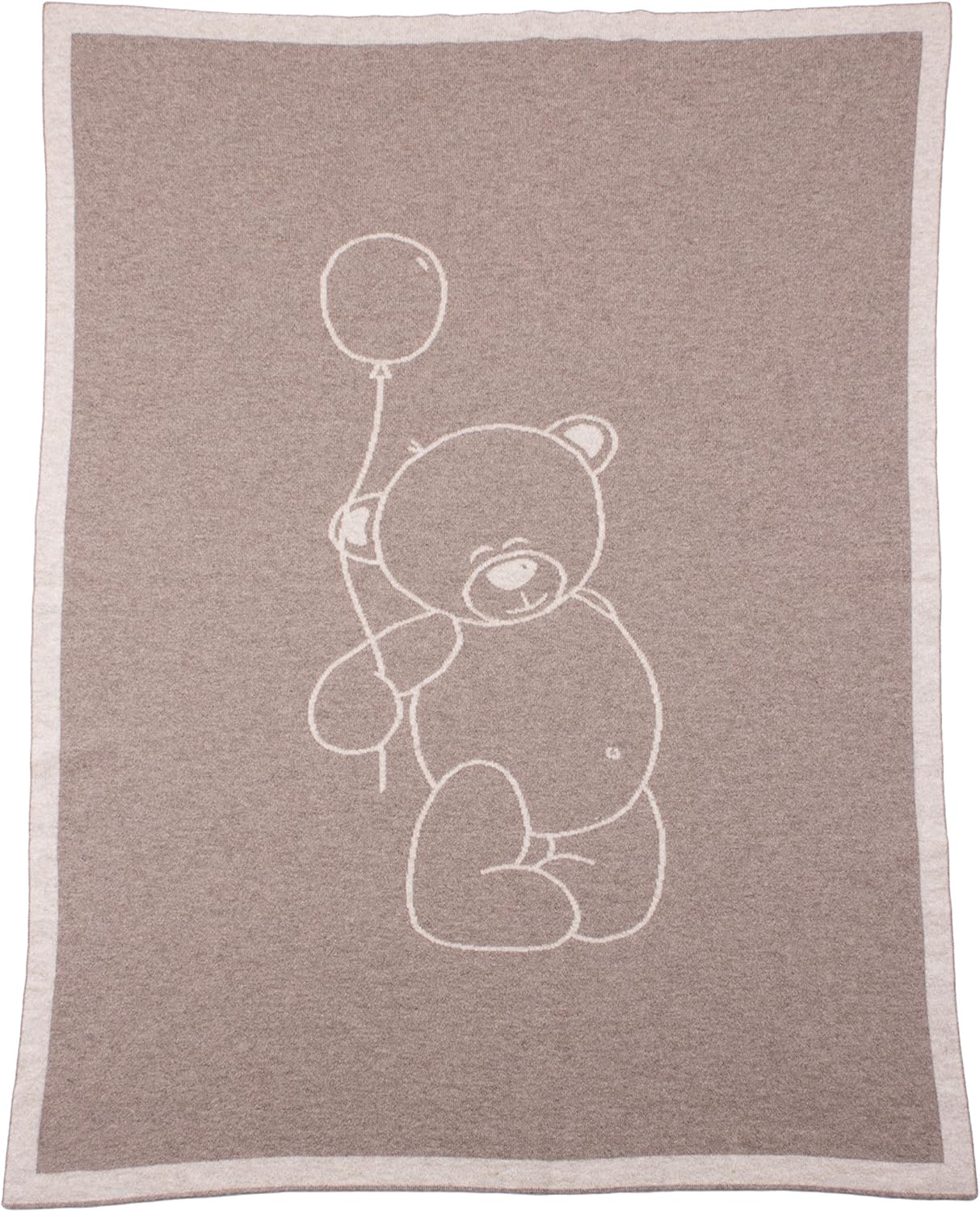Manta unisex de 100% cachemira con oso de peluche, natural multicolor, fabricada en Escocia