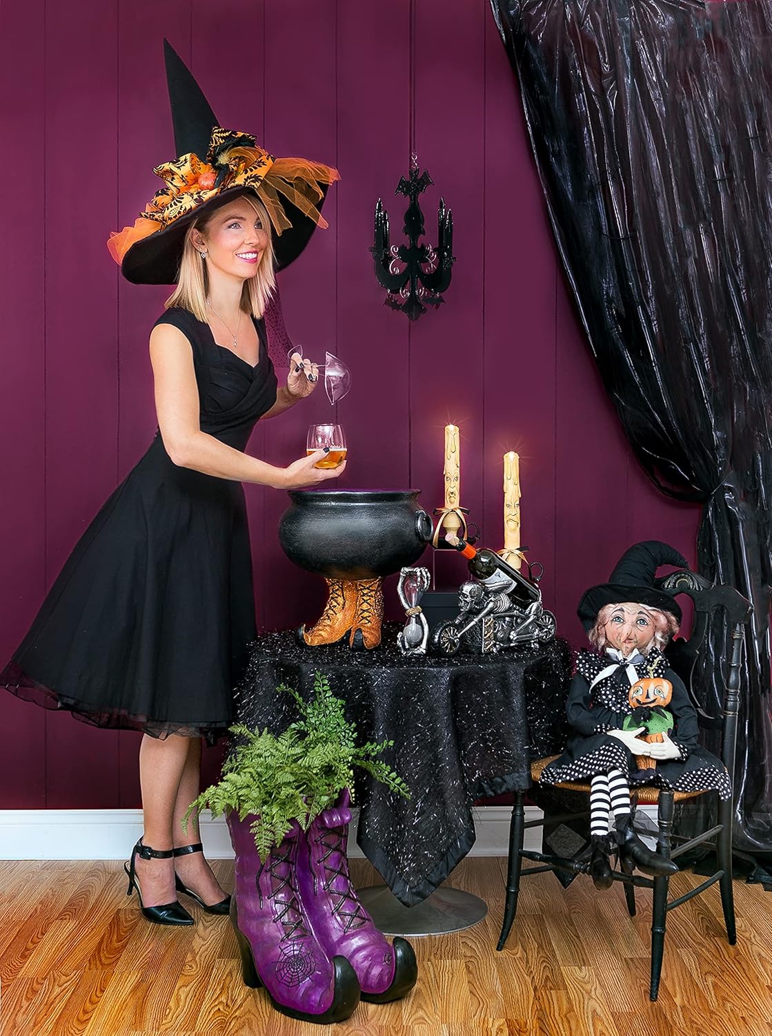 C&F Home Velas LED sin llama de Frick & Frack de Halloween, figuras de decoración del hogar de Joe Spencer, figuras de decoración del hogar A2,