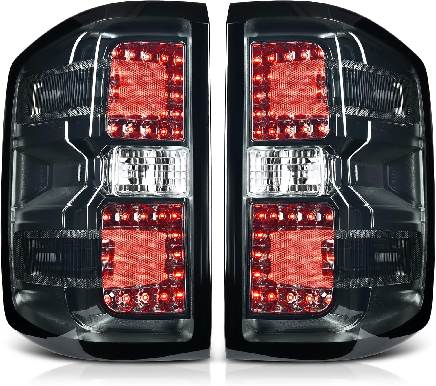 AUTOSAVER88 Conjunto de luz trasera LED compatible con Chevy Silverado 1500 2014-2019, 2015-2019 2500 HD3500 HD, 2019 1500 LD, 2015-2019 GMC Sierra