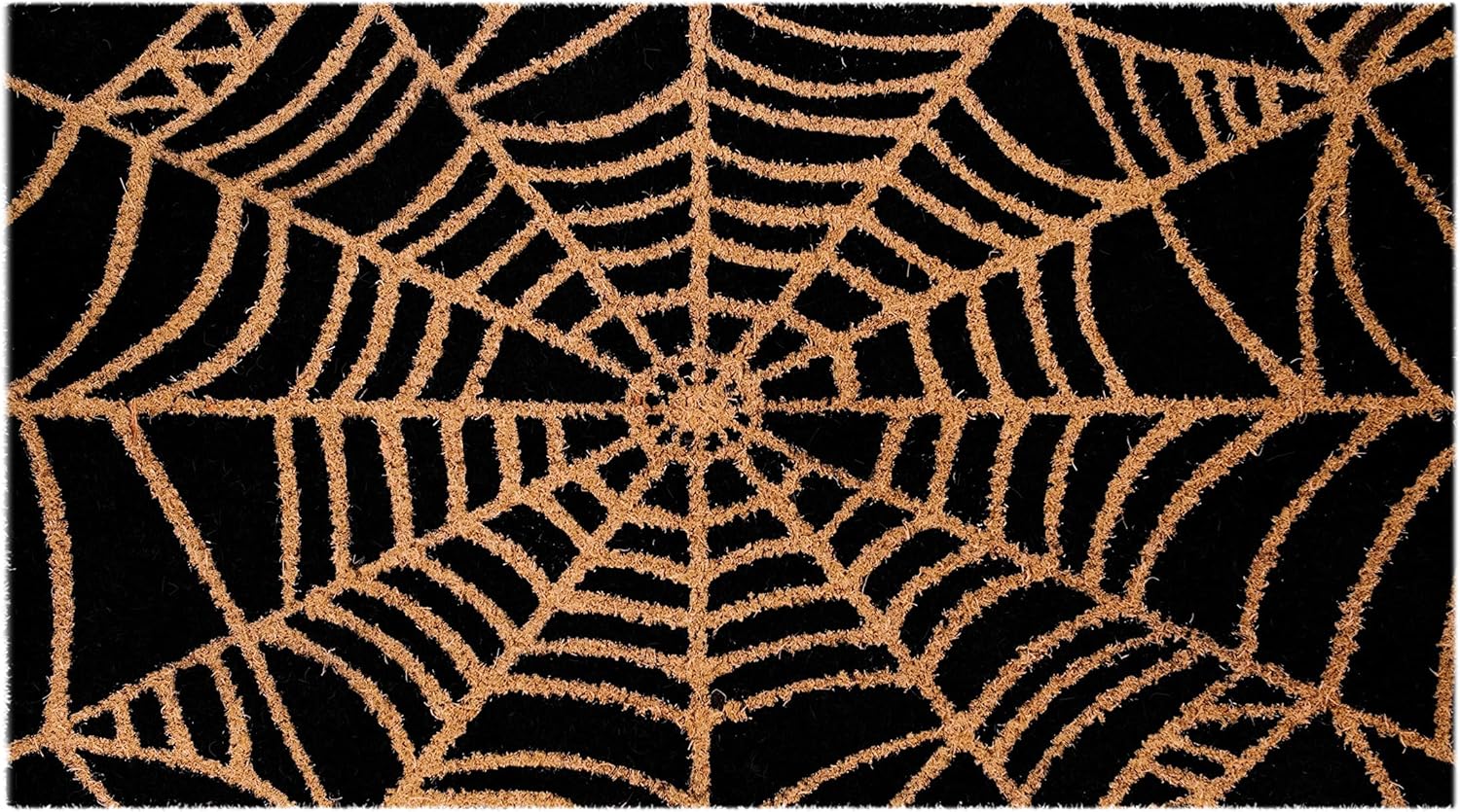 THEODORE MAGNUS – Felpudo de fibra de coco natural con parte trasera antideslizante, 17 x 30cm6.7 x 11.8, para exterioresinteriores