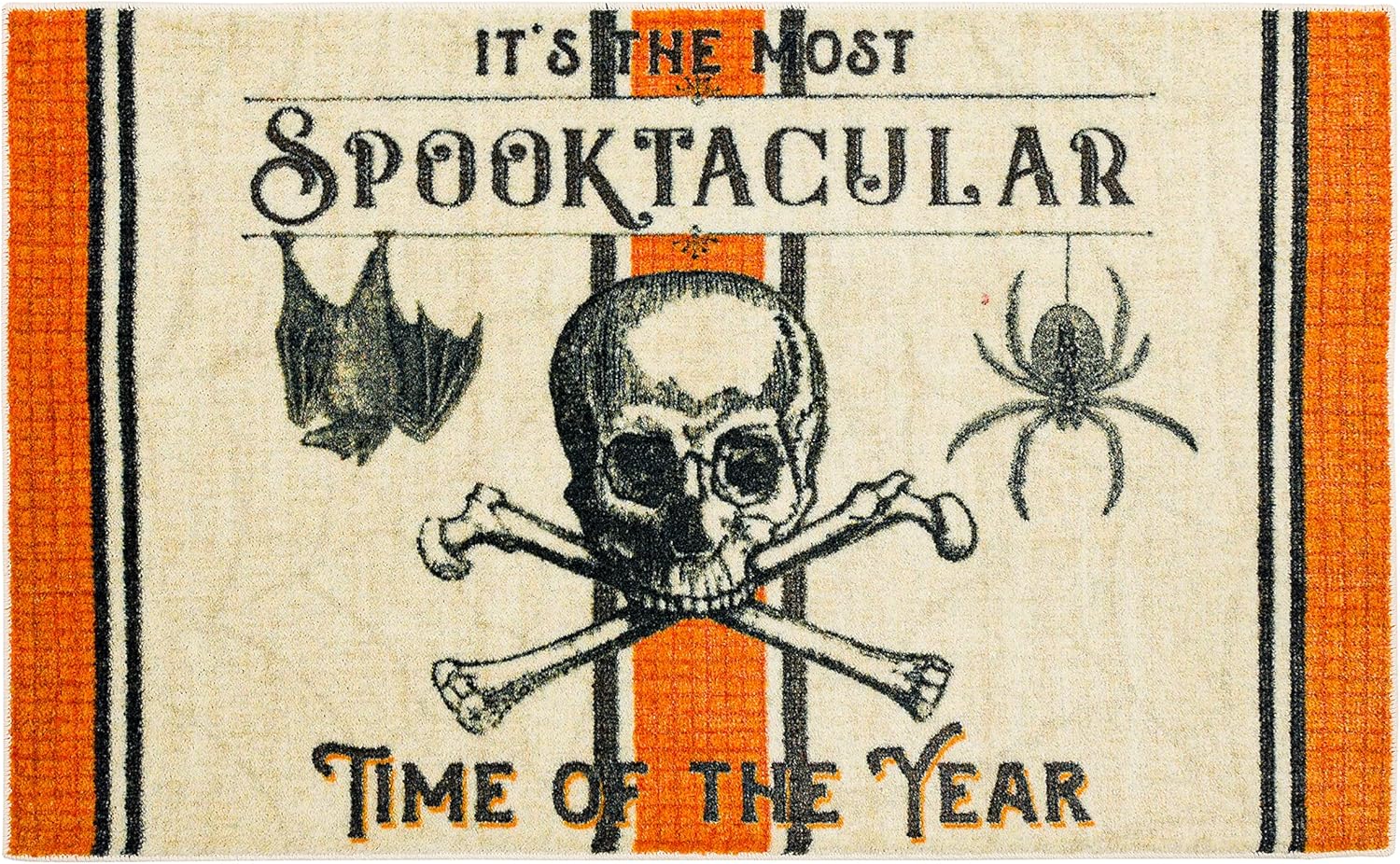 Mohawk Home Tapete de cocina lavable a máquina de Halloween, color crema Spooktacular (2′ x 3′ 4″)