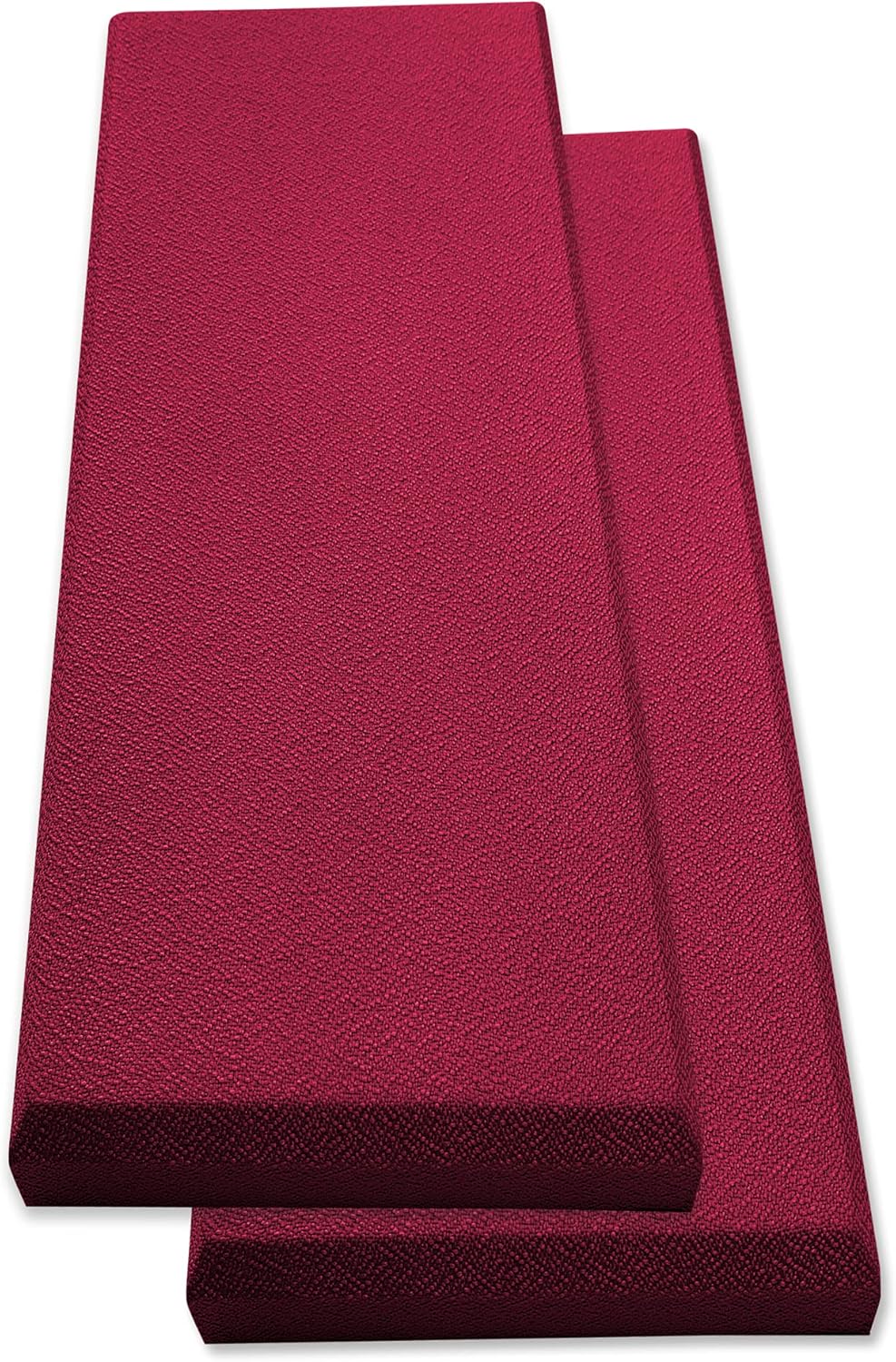 Panel acústico rojo burdeos  Fibra de vidrio paquete de 2  Panel profesional de absorción de sonido  Panel decorativo a prueba de sonido  Panel de