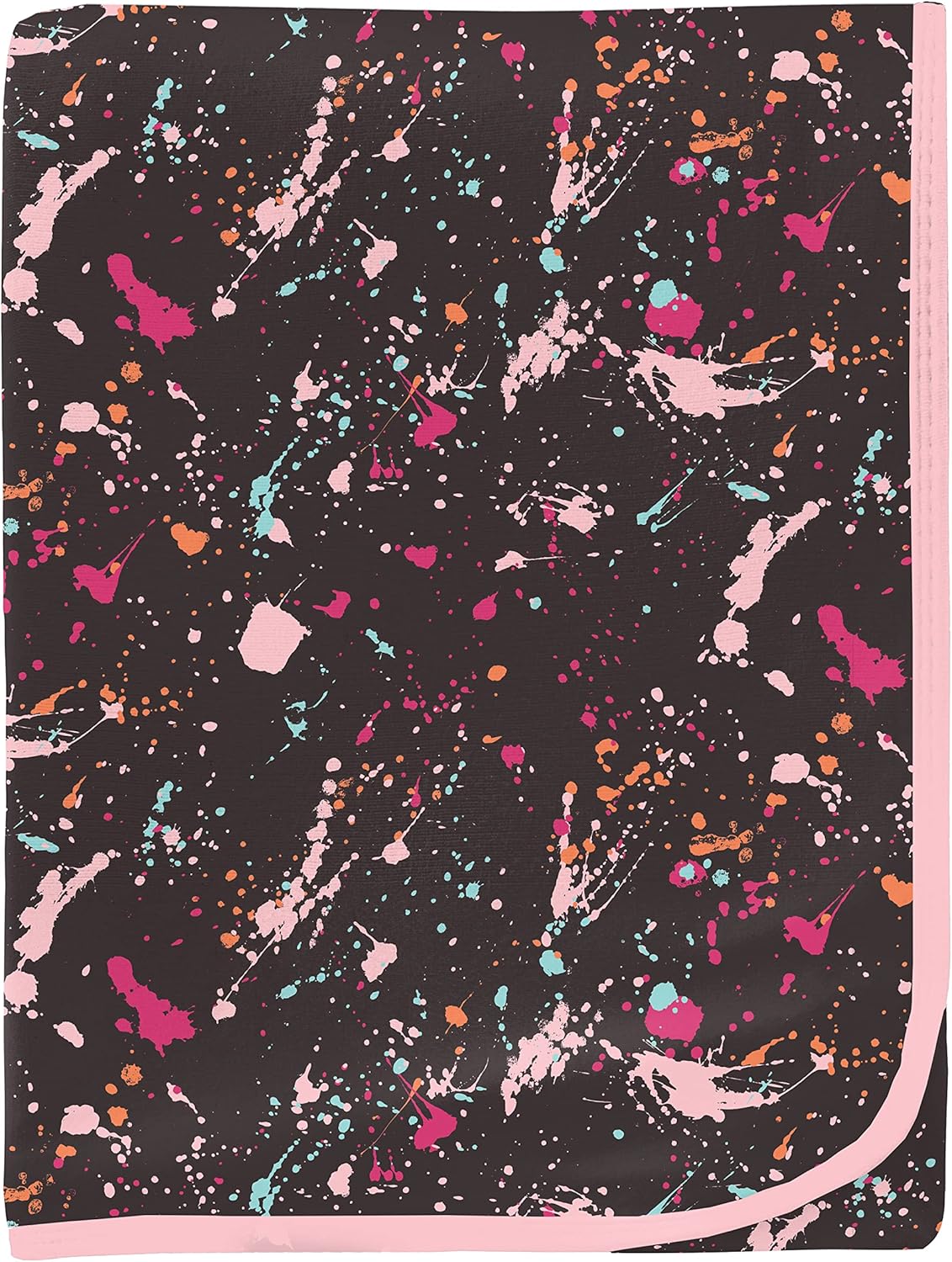 KicKee Pants Print Swaddle Blankets, Made from Viscose from Bamboo Fabric Making it a Silky Soft Baby Blanket, 40 x 29 (Calypso Splatter Paint – One