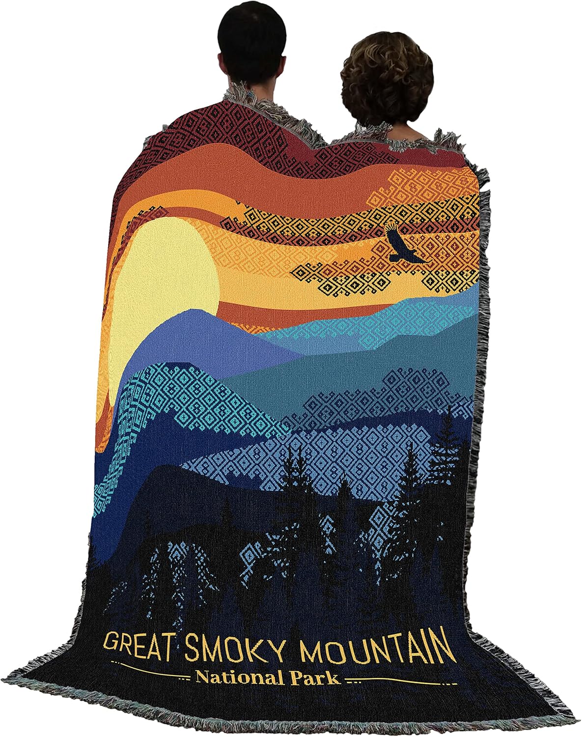 Pure Country Weavers Great Smoky Mountains National Park Manta  Tapiz de regalo tejido de algodón  Fabricado en los Estados Unidos (72 x 54 pulgadas)