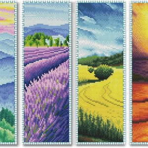 Maydear Juego de 4 marcapáginas de punto de cruz, kit de marcador bordado para niños y adultos principiantes, 18 quilates, 2 hebras de 2.36 pulgadas Maydear Juego de 4 marcapáginas de punto de cruz, kit de marcador bordado para niños y adultos principiantes, 18 quilates, 2 hebras de 2.36 pulgadas