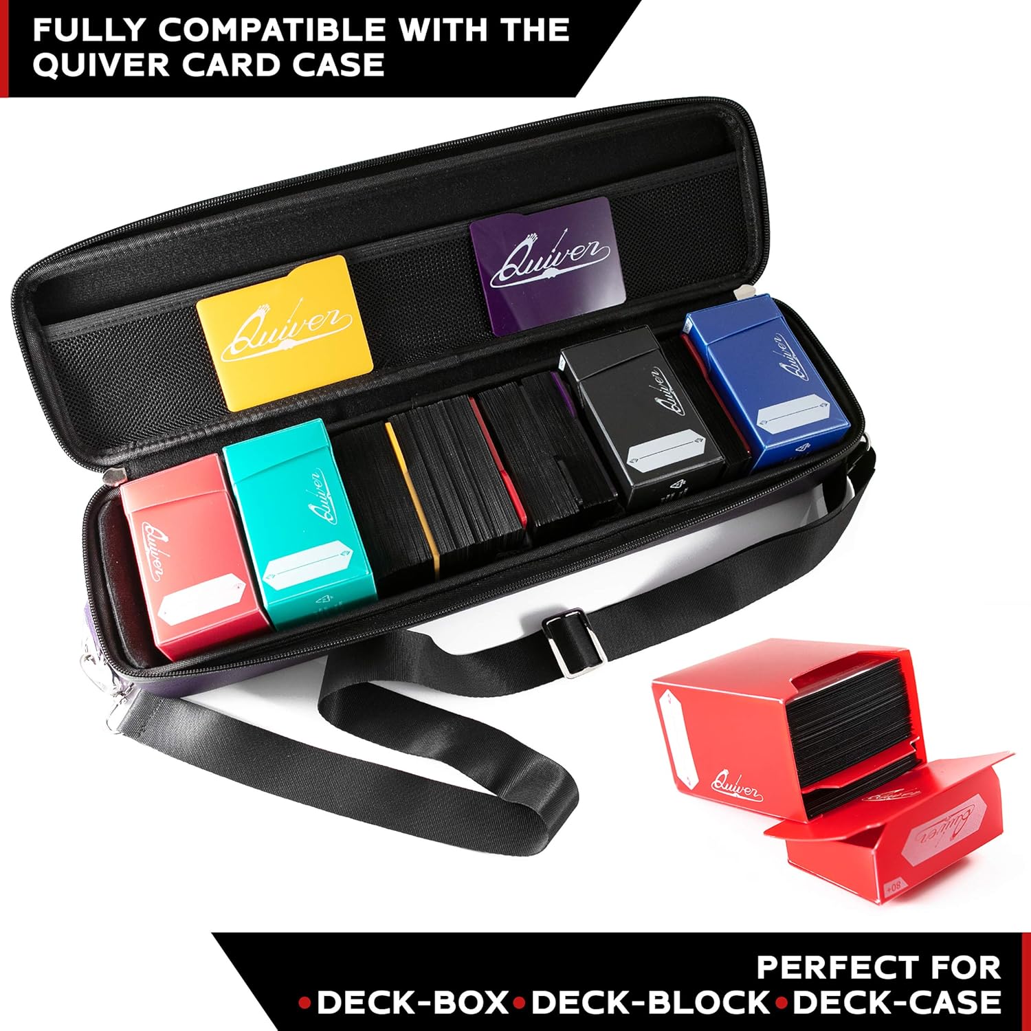Quiver Time 200 Artemis – Funda para cartas estándar, color negro, funda mate individual, protectores de tarjetas compatibles con Magic The