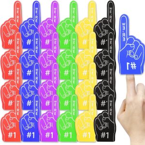 Mini dedos de espuma, dedos de espuma para suministros de fiesta de cumpleaños temática deportiva, dedos de espuma a granel, mini recuerdos de Mini dedos de espuma, dedos de espuma para suministros de fiesta de cumpleaños temática deportiva, dedos de espuma a granel, mini recuerdos de