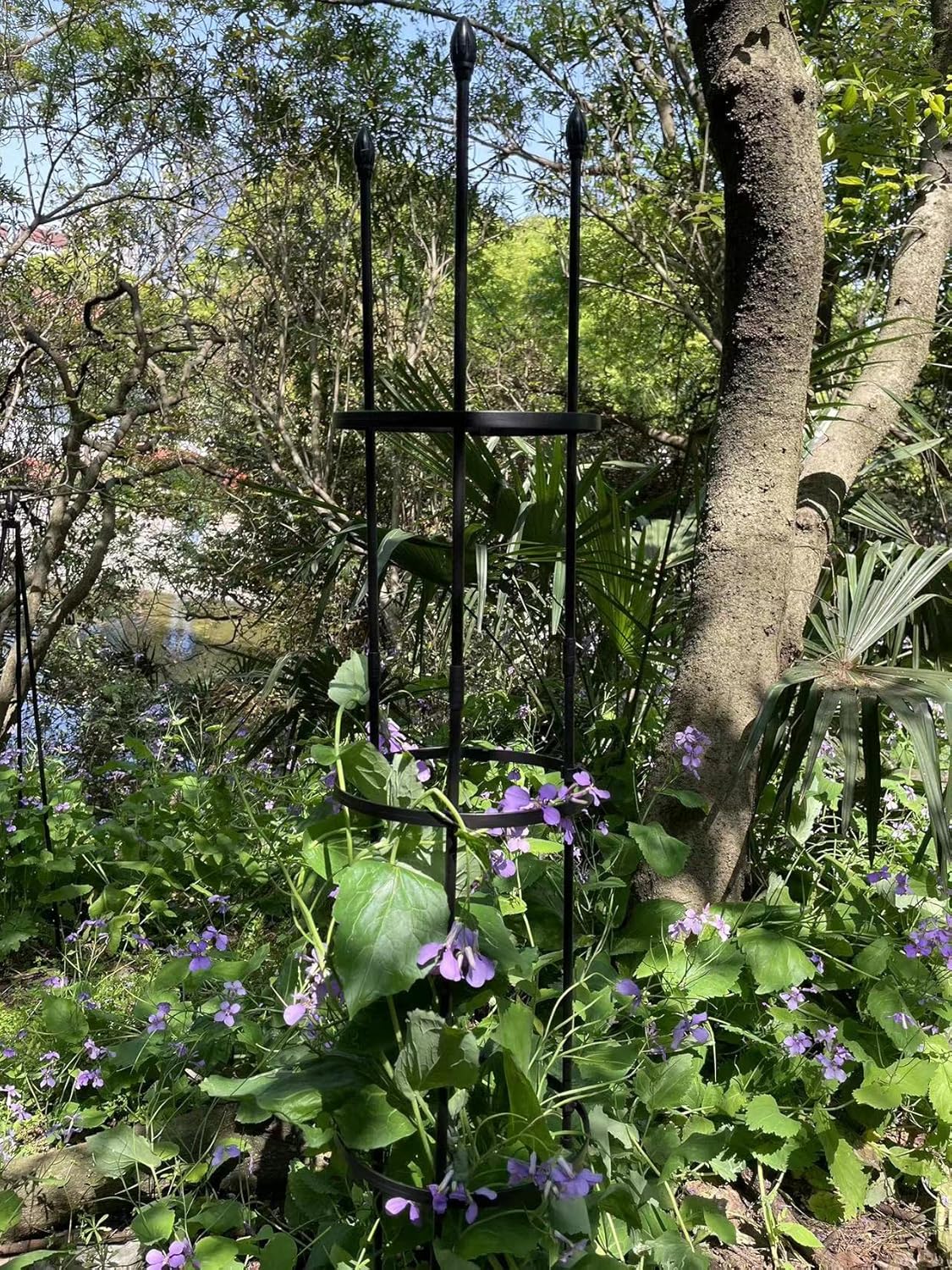 Enrejado negro para plantas enrejado de jardín con rosas adheridas, jaula para plantas trepadoras, soporte de flores trepadoras con revestimiento