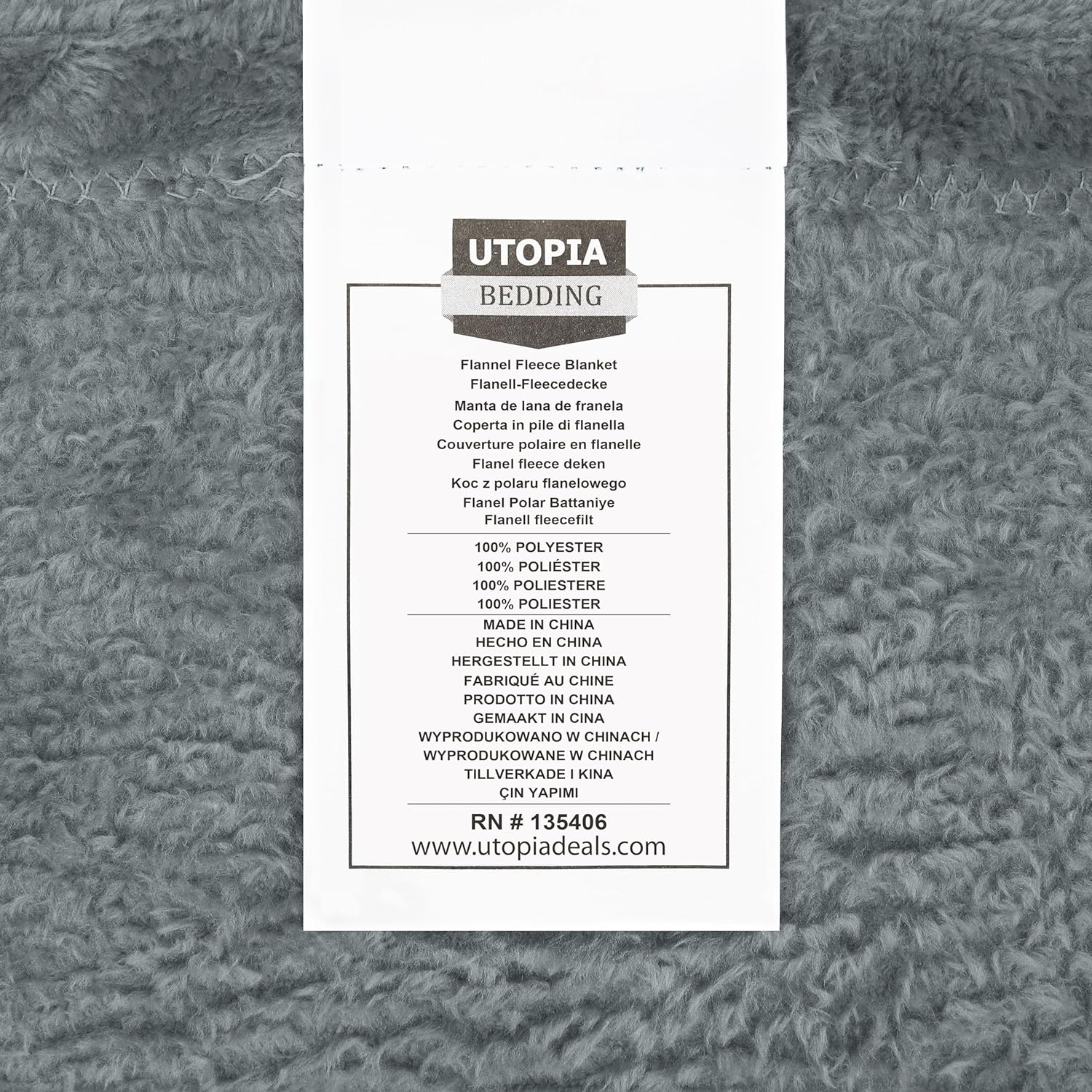 Utopia Bedding – Manta polar de 8.85 ozyd, tamaño individual, color gris ceniza, cobija para cama de microfibra, mullida, suave y antiestática (90 x
