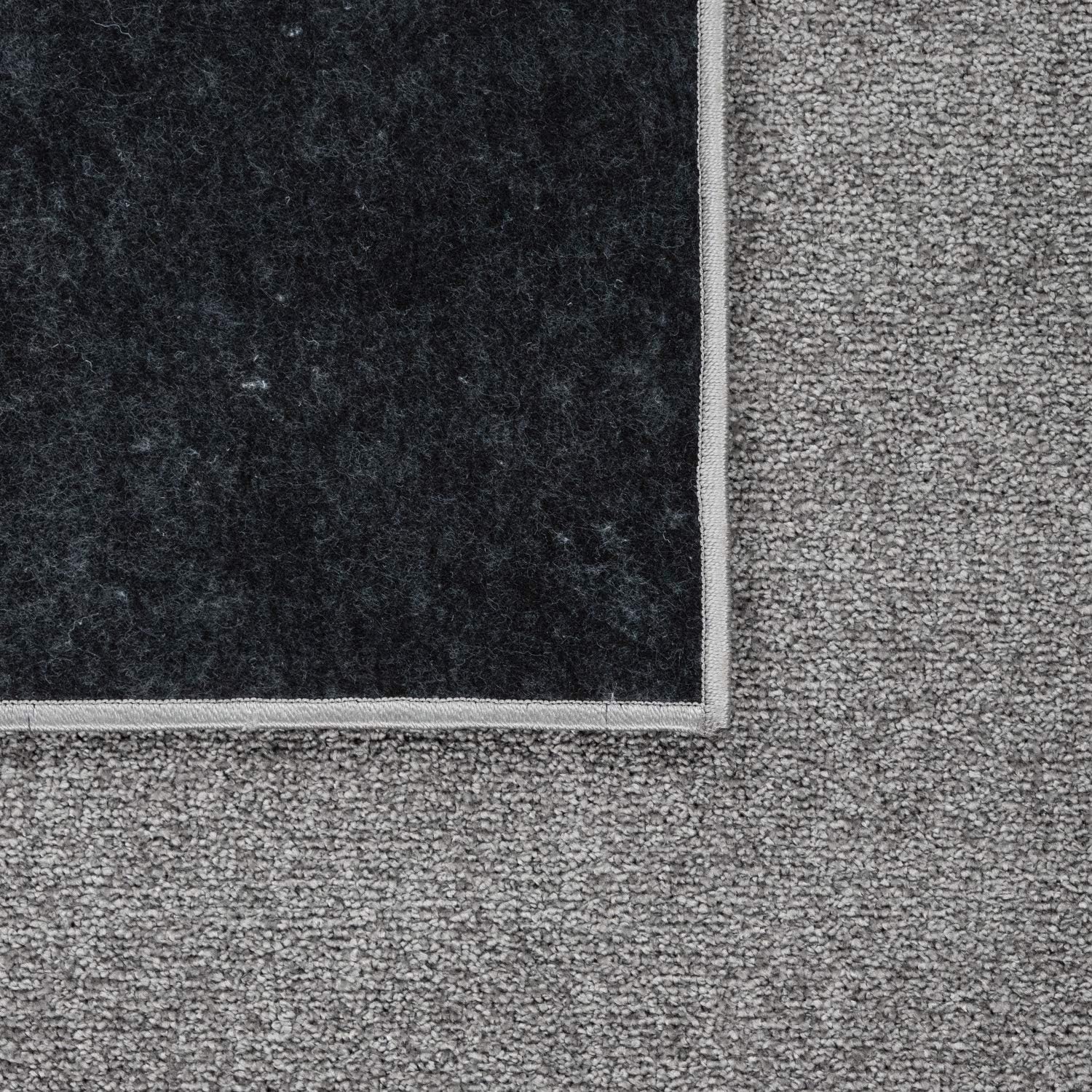 Paco Home Alfombra de área sólida en antracita diseño liso moderno, tamaño 2’8″ x 4’11”