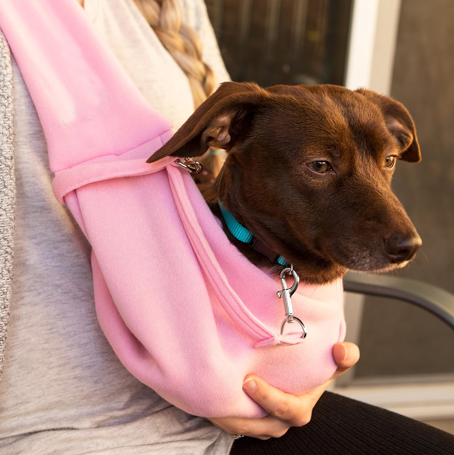Transportín para perros y gatos iPrimio manos libres, bolsa de transporte reversible Papoose Súper bolsa blanda y contenedor. Gran transportín para