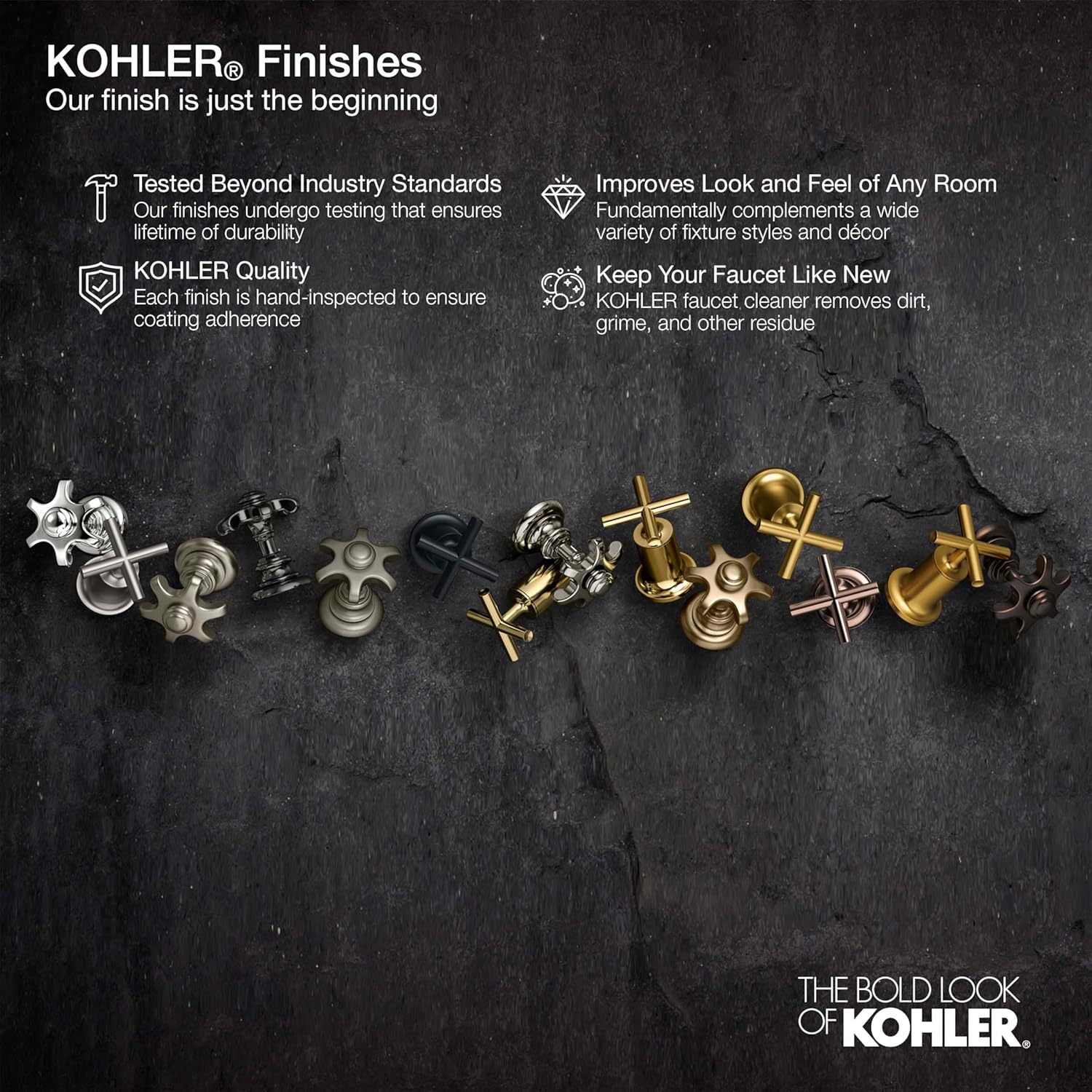 Kohler T27044-4-CP Occasion Rite-Temp embellecedor de válvula de ducha con desviador y manilla de palanca, cromo pulido