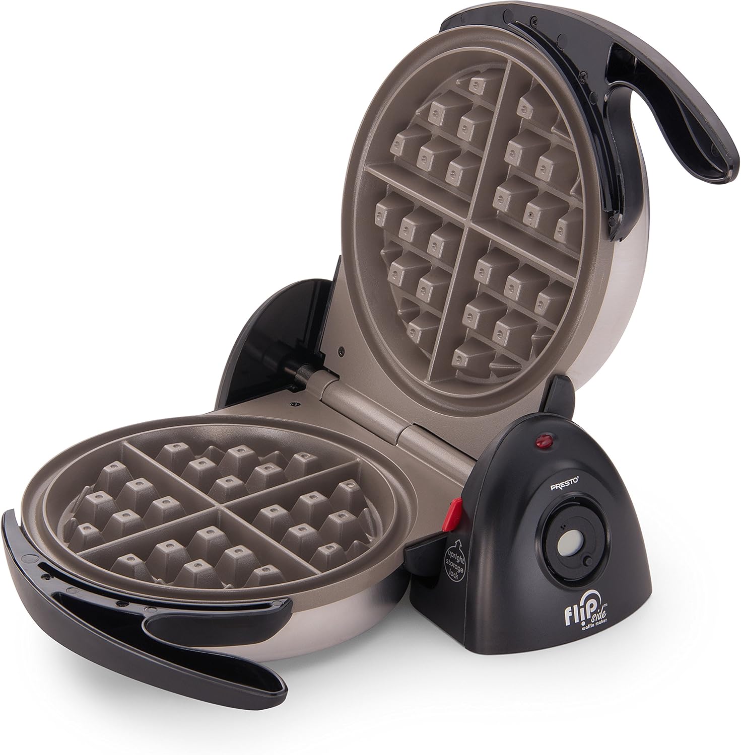 Presto Máquina de gofres rellena Stuffler + waflera belga de cerámica FlipSide Presto