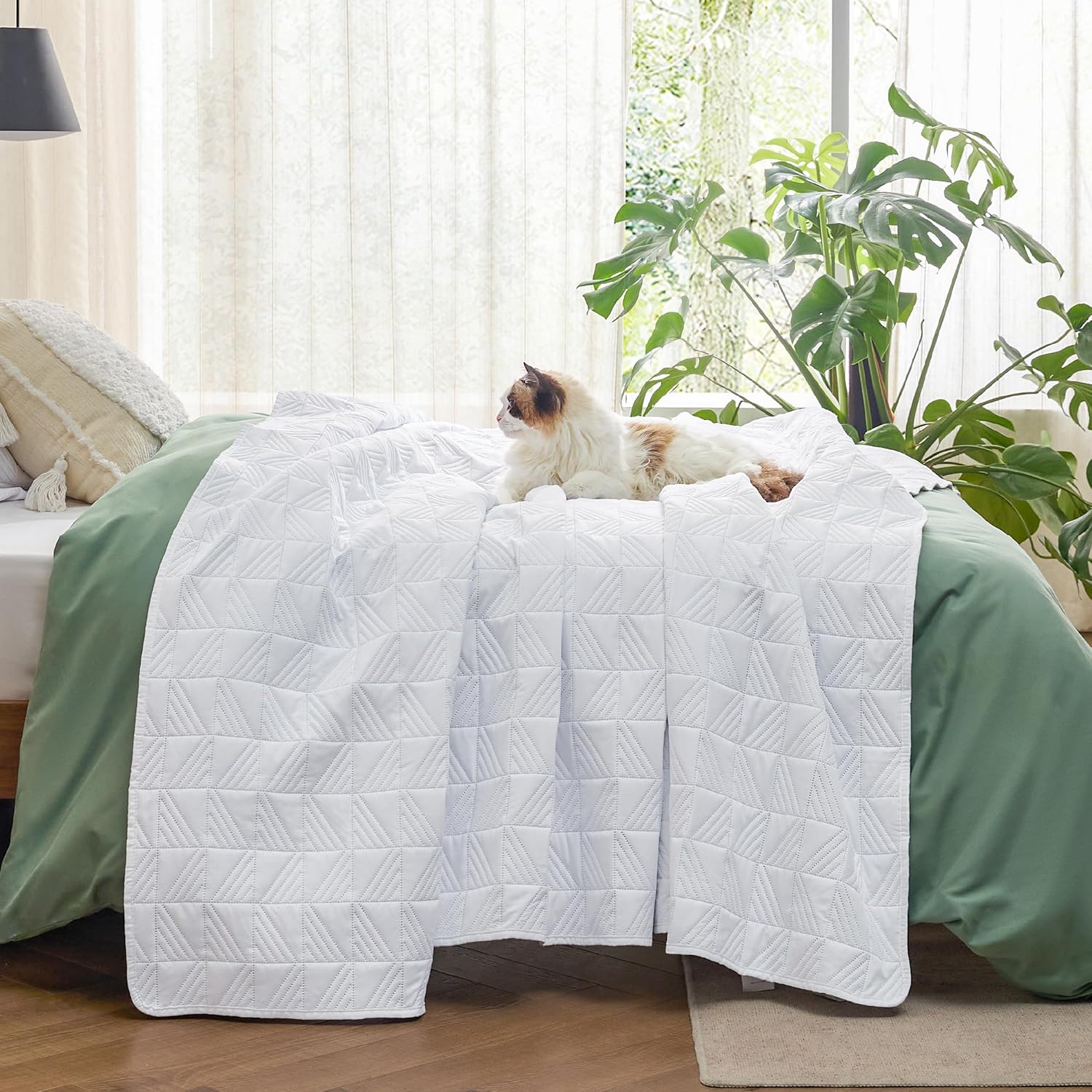 Bedsure – Juego de edredón de poliéster-diagonal ultrasónico W1 106×96 US