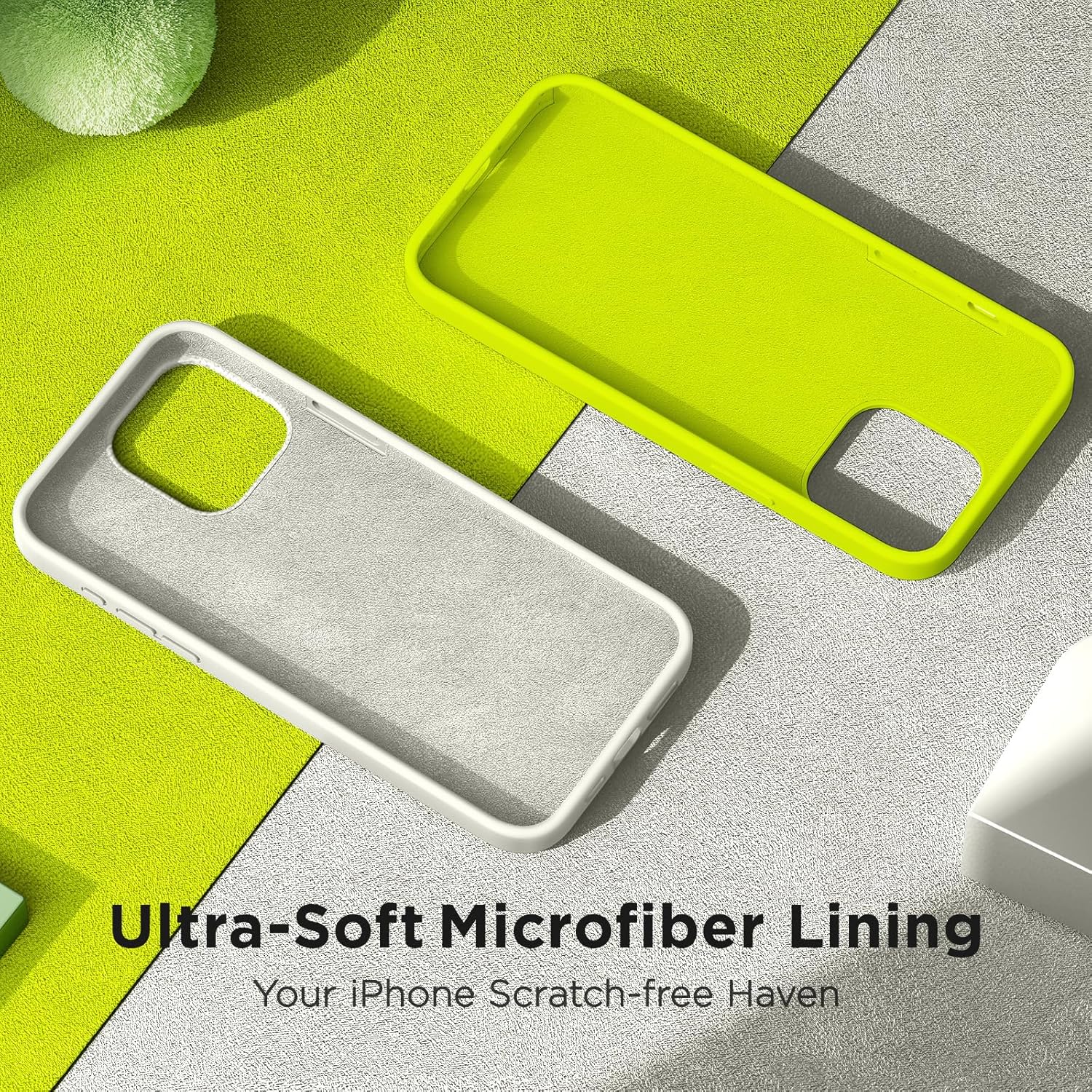 Cordking Funda diseñada para iPhone 15 Pro, funda de silicona ultra delgada, a prueba de golpes, con forro de microfibra suave antiarañazos, 6.1