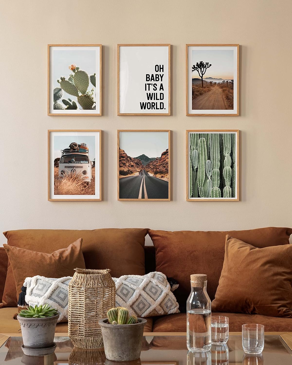 Poster Store Desert Vacation Set 12×16 – Póster de viaje vintage para habitación, decoración de pared certificada FSC (juego de 6)