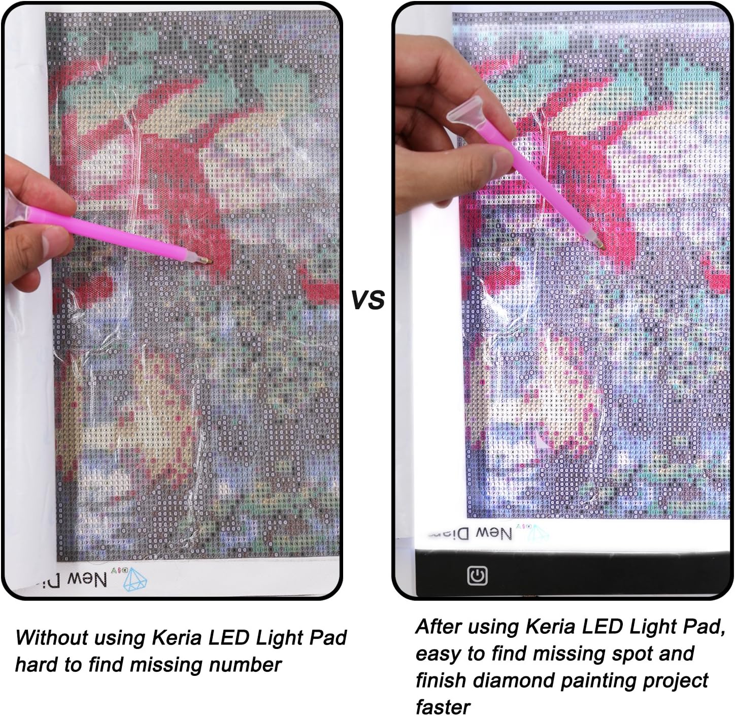 Cuadro de diamante A3 regulable con 3 niveles de brillo LED Tableta de luz brillante Caja de luz aplicable a la pintura de diamante 5D Artcraft Copy