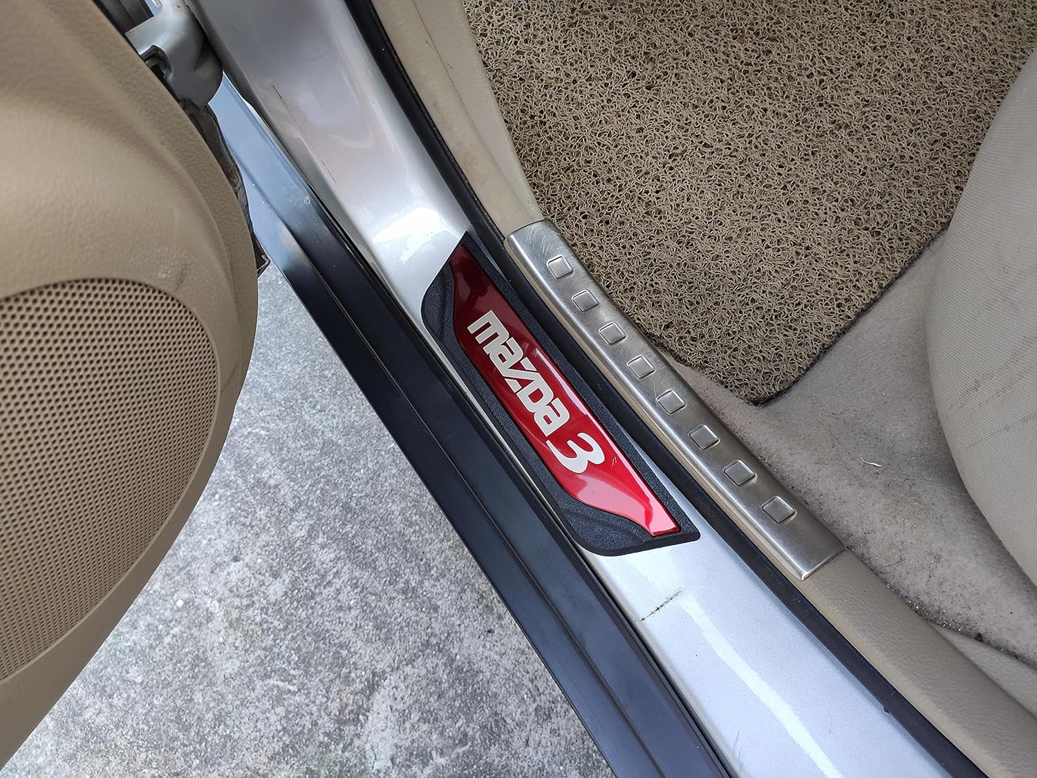 GZBFTDH Protector de rasguños para umbral de puerta de automóvil, para Mazda 3 2015-2022, piezas de accesorios, cubierta de placa protectora de