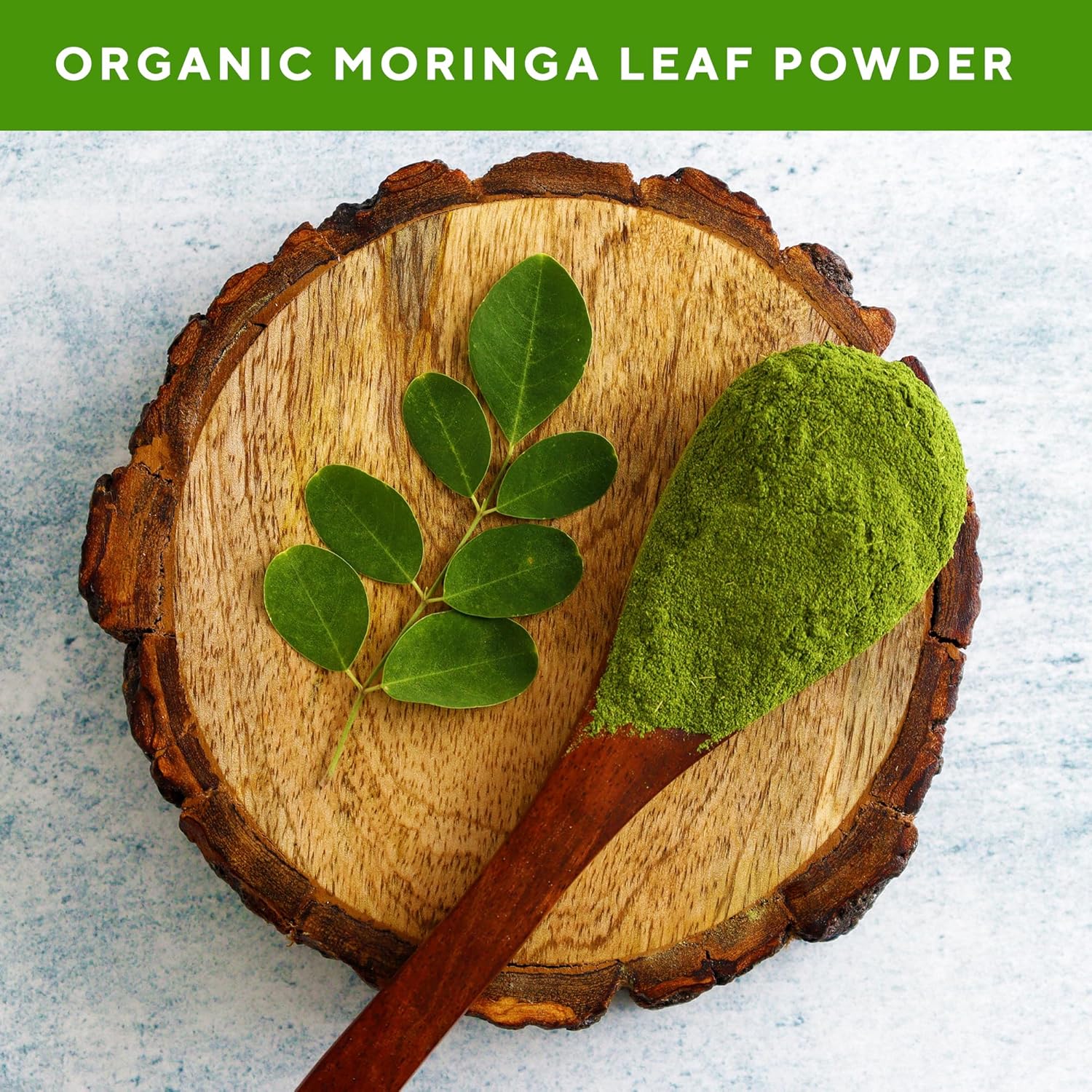Grenera Polvo de moringa orgánica  2.2 libras (35.2 onzas)  Polvo de hoja de Moringa oleifera probado en laboratorio para pureza  Moringa en polvo