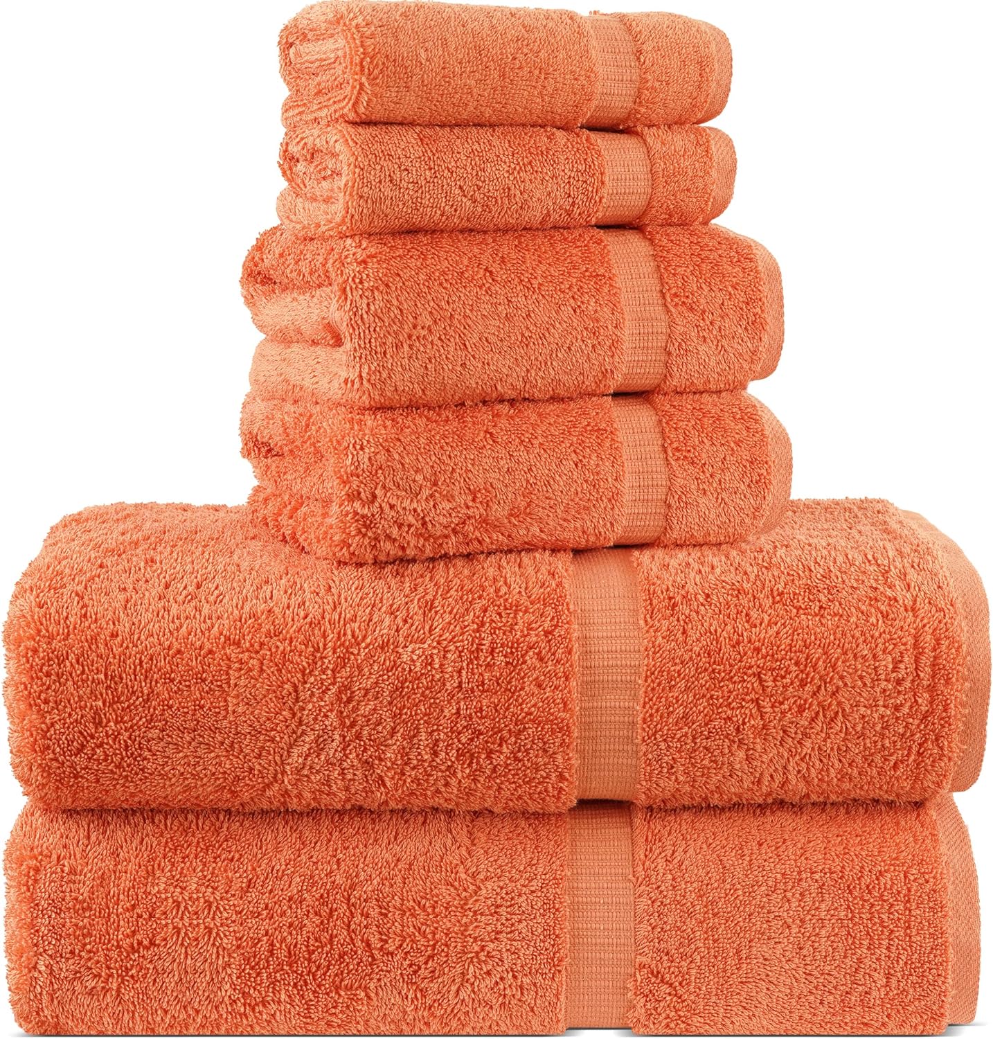 Chakir Turkish Linens Toallas turcas 100% algodón prémium para baño, 2 toallas de baño, 2 toallas de mano, 2 toallas pequeñas (juego de toallas de 6