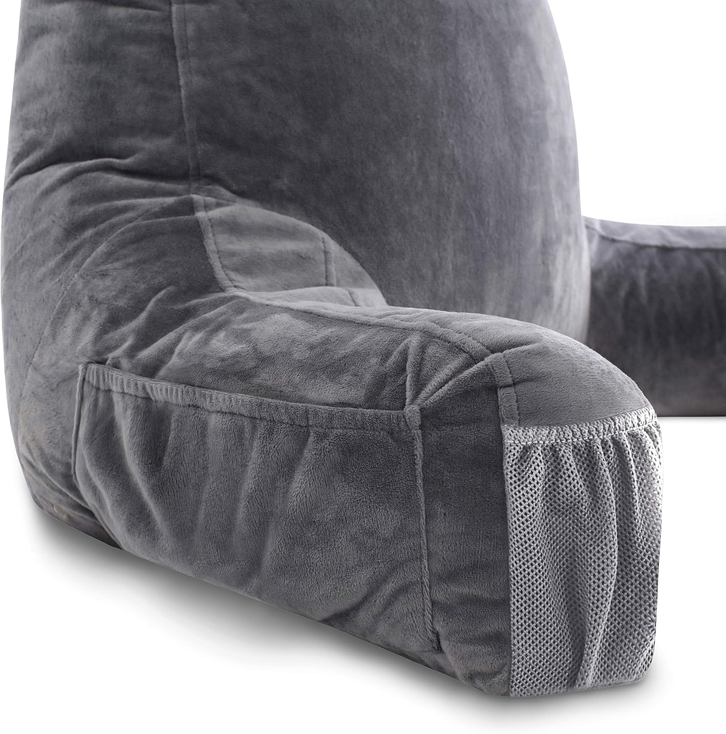 Almohada para marido, tamaño mediano, respaldo para niños, adolescentes, adultos pequeños  almohadas de lectura con brazos, loft ajustable, espuma