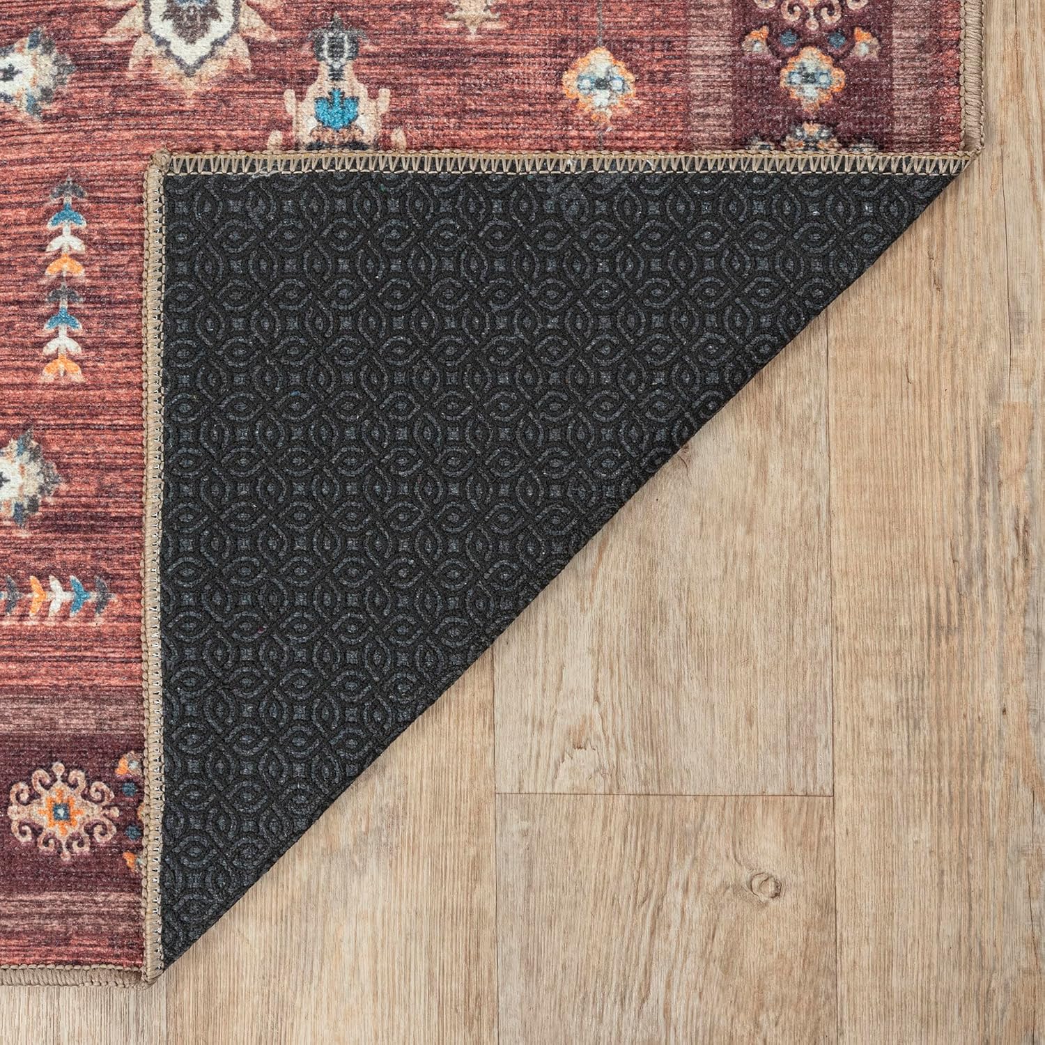 Adiva Rugs Alfombra de área lavable a máquina de 3 x 5 pies con parte trasera antideslizante para sala de estar, dormitorio, baño, cocina, alfombra