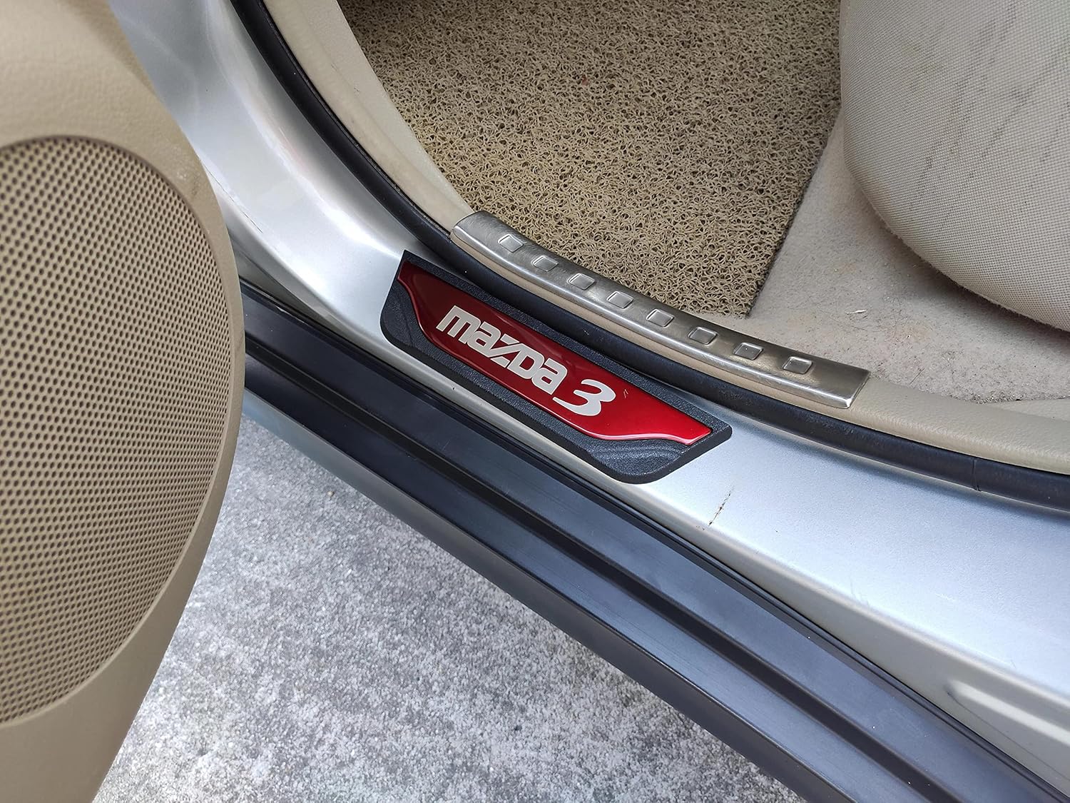 GZBFTDH Protector de rasguños para umbral de puerta de automóvil, para Mazda 3 2015-2022, piezas de accesorios, cubierta de placa protectora de