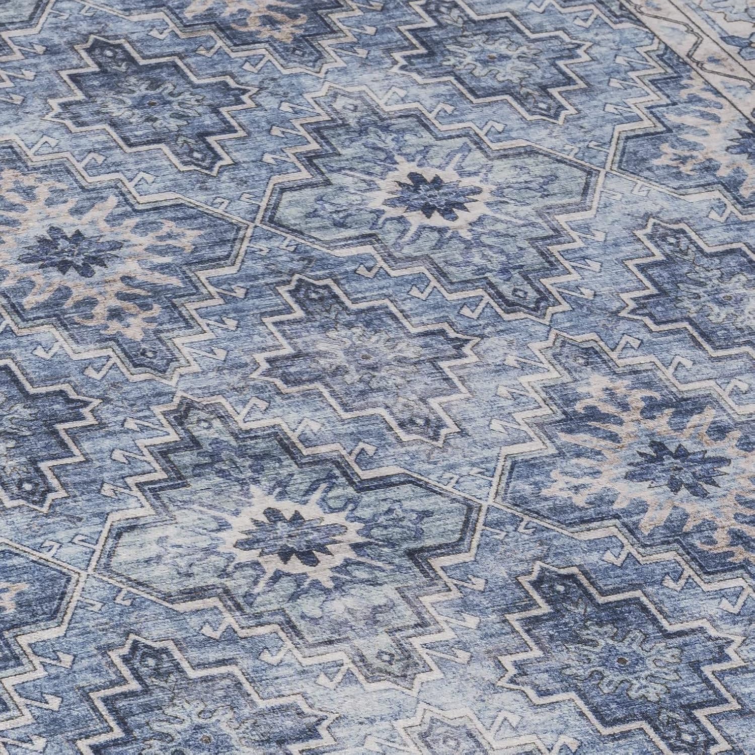 ReaLife – Alfombra lavable a máquina, para sala de estar, dormitorio, baño, cocina, entrada, oficina, antideslizante, con pelo bajo, resistente a