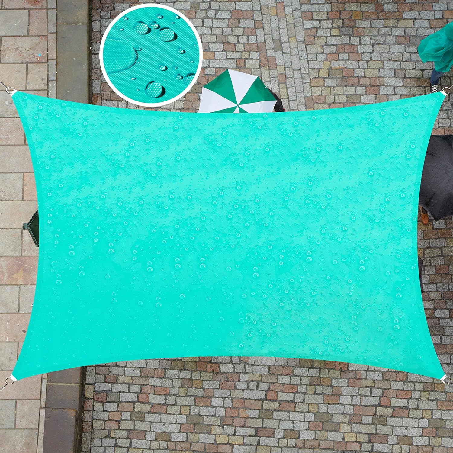 ColourTree TAPS9.5 – Toldo cuadrado impermeable, parasol de tela con 95% de bloqueo de rayos UV y resistente al agua, para patio, jardín o cochera