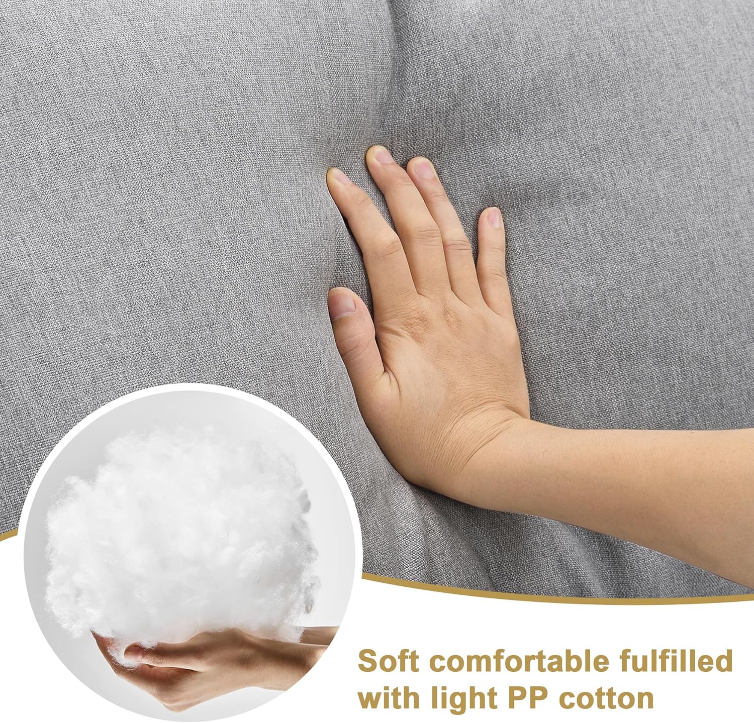 Juego de sofá esquinero de tela de lino en forma de L, moderno sofá modular con otomana convertible y 2 almohadas, juego de sofá modular de 5