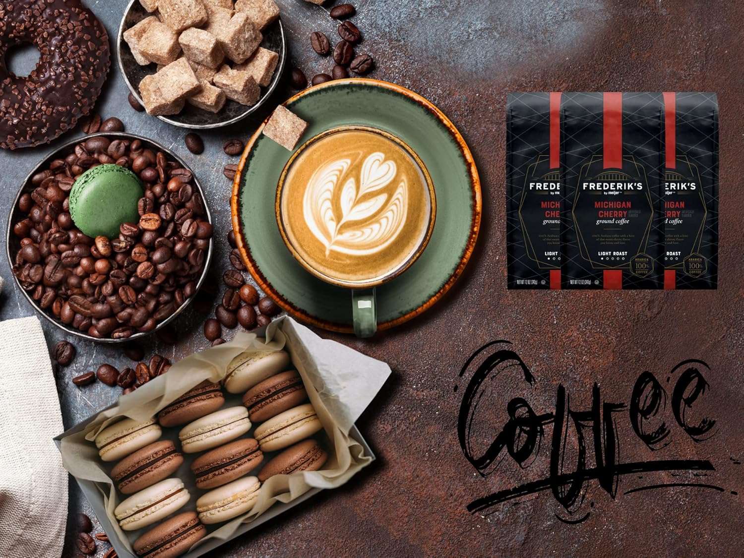 Fredrick’s Meijer Michigan Cherry – Café molido  Tostado ligero 100% arábica especial  Set de paquetes